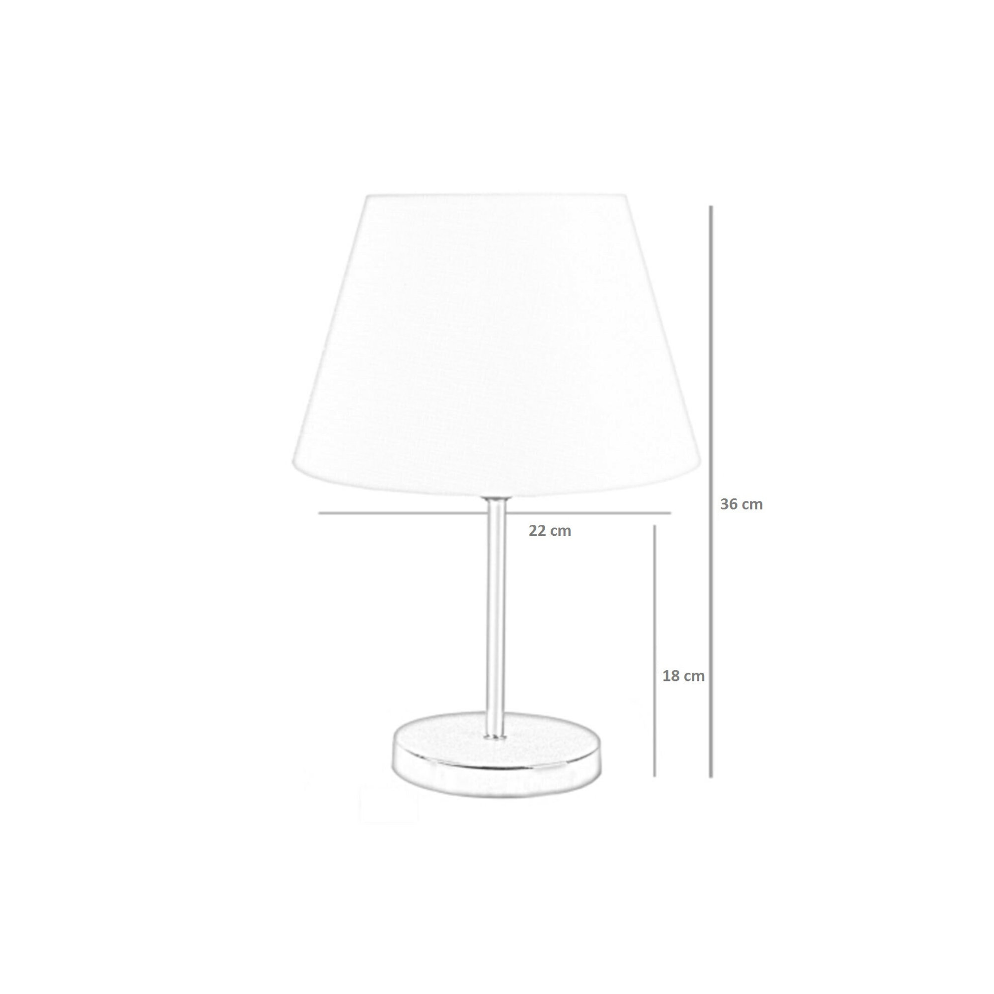 203- m- Lampada da tavolo argento Sheen vista1