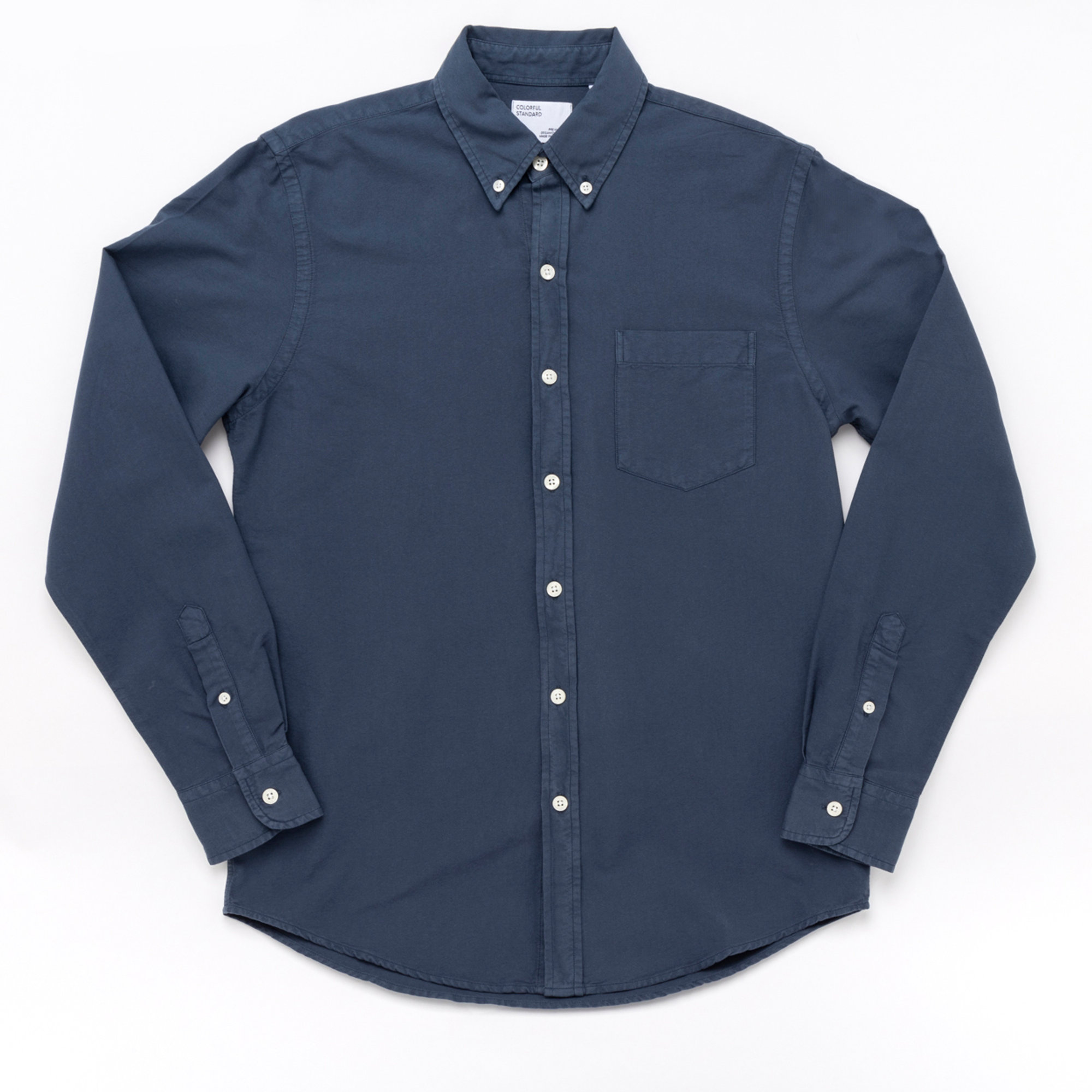Colorful camicia button down blu petrolio Colorful Standard vista0