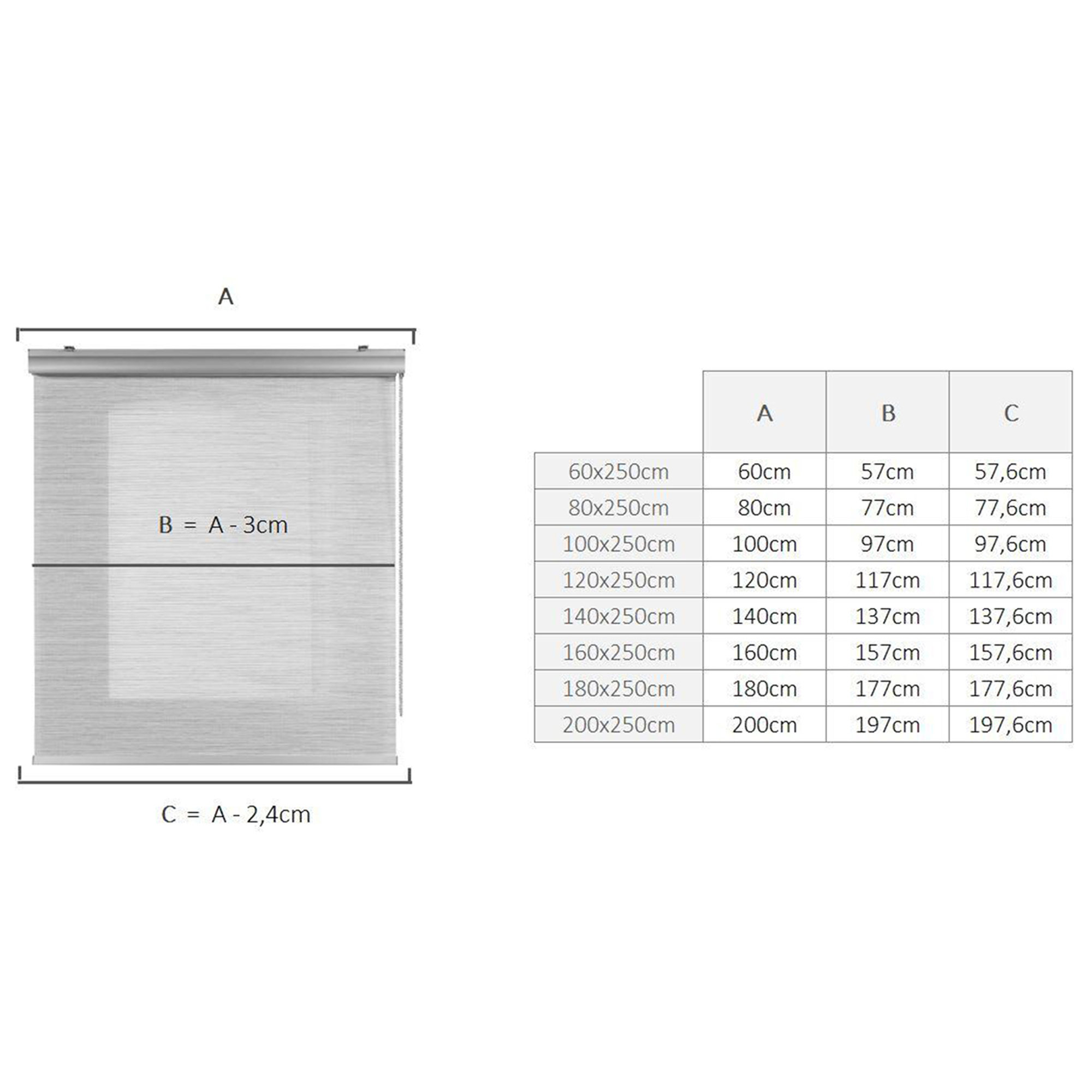 Estor enrollable LUX-SYSTEM textura gris Passione tende vista4