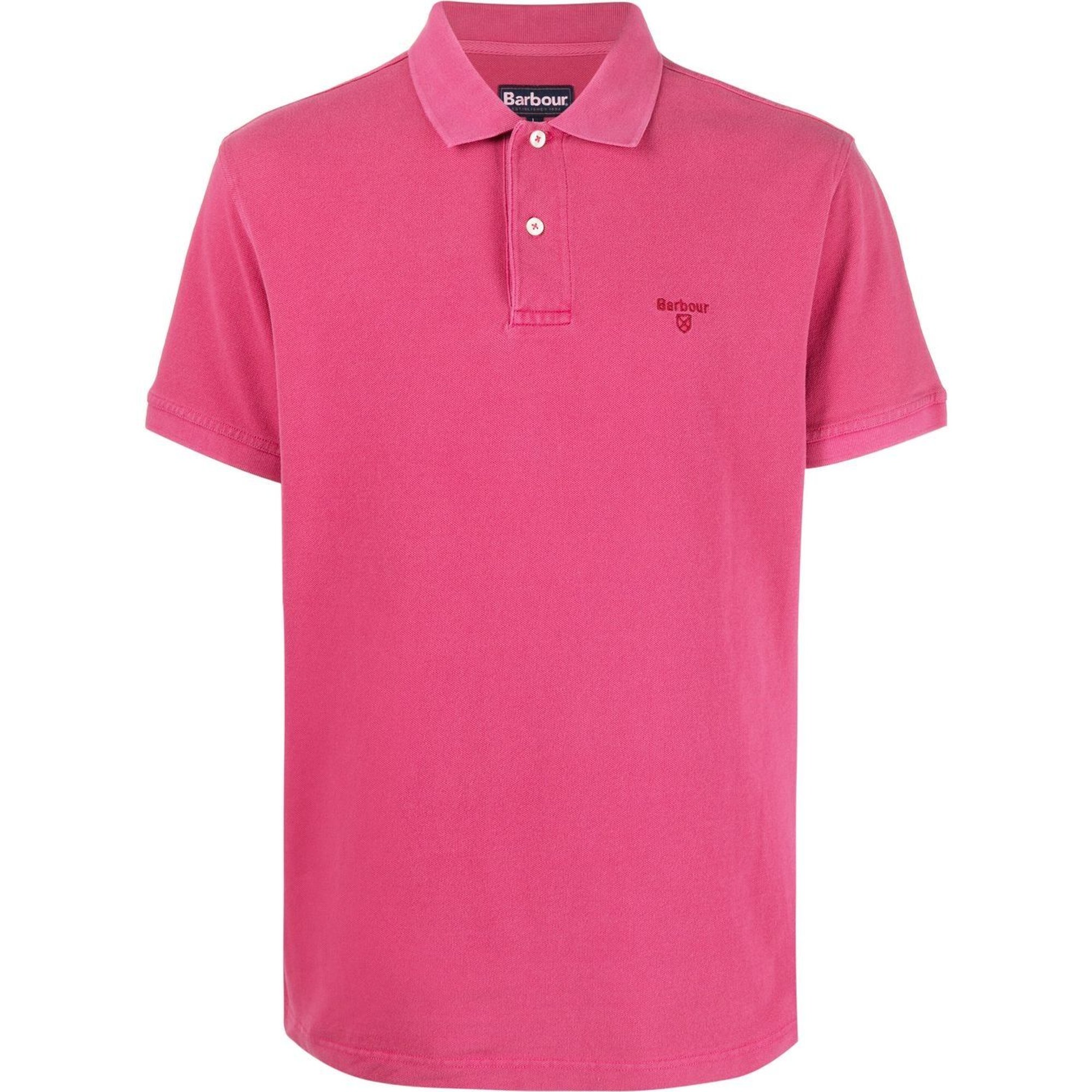 Polo sportiva lavata rosa Barbour vista3