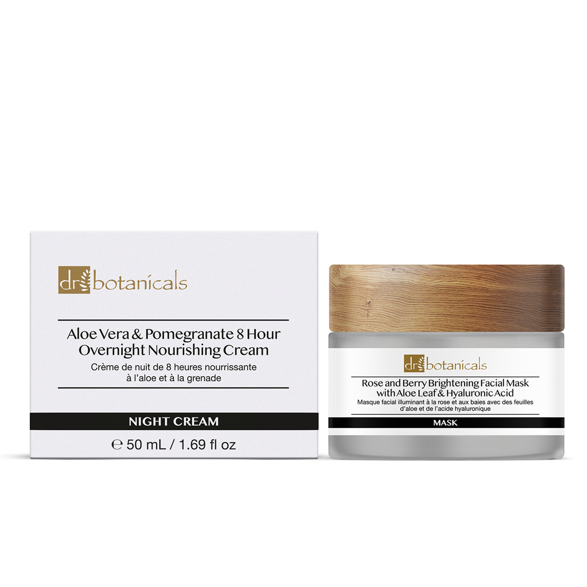 Mascarilla facial iluminadora de rosas y bayas con hoja de aloe y ácido hialurónico, 50 ml Dr. Botanicals vista11