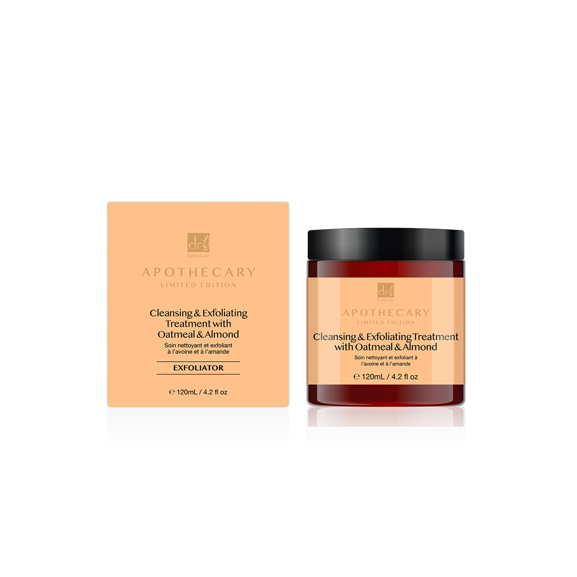 Trattamento detergente ed esfoliante con farina d'avena e mandorle 120ml Dr. Botanicals vista3