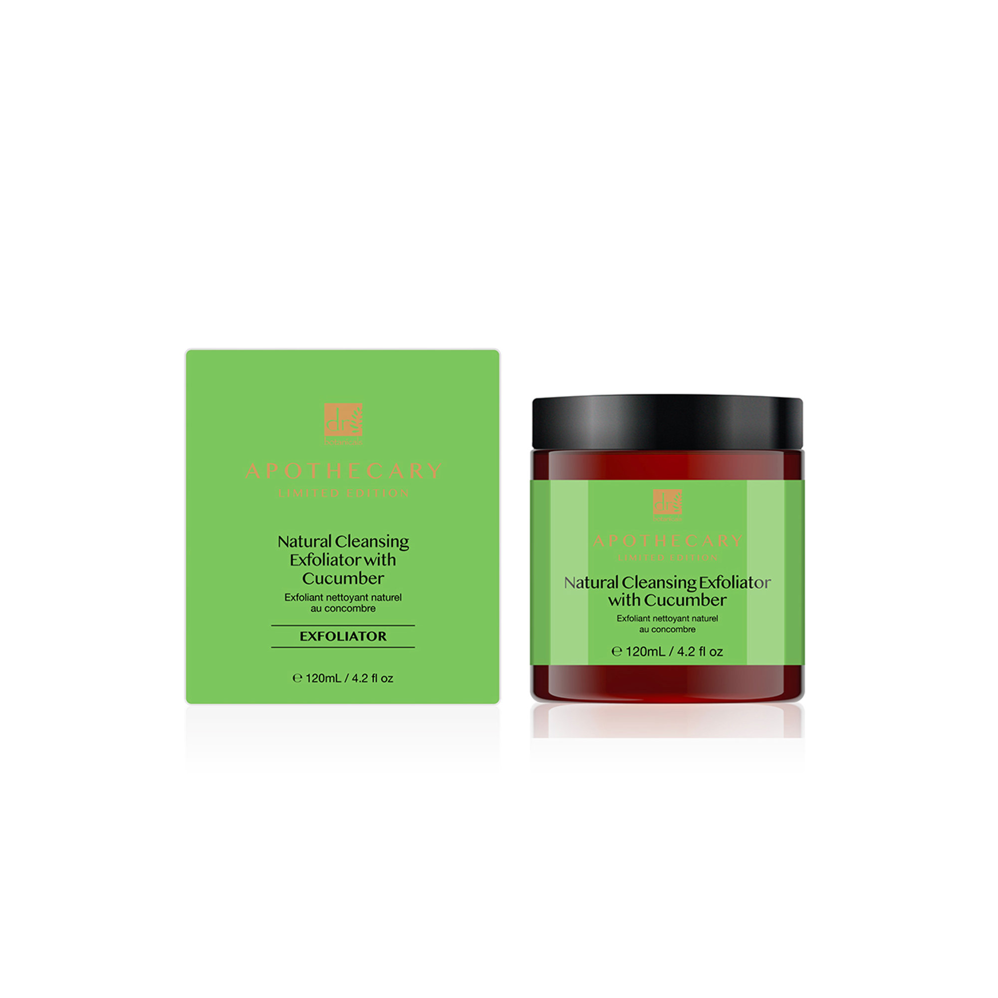 Esfoliante detergente naturale con cetriolo 120ml Dr. Botanicals vista2
