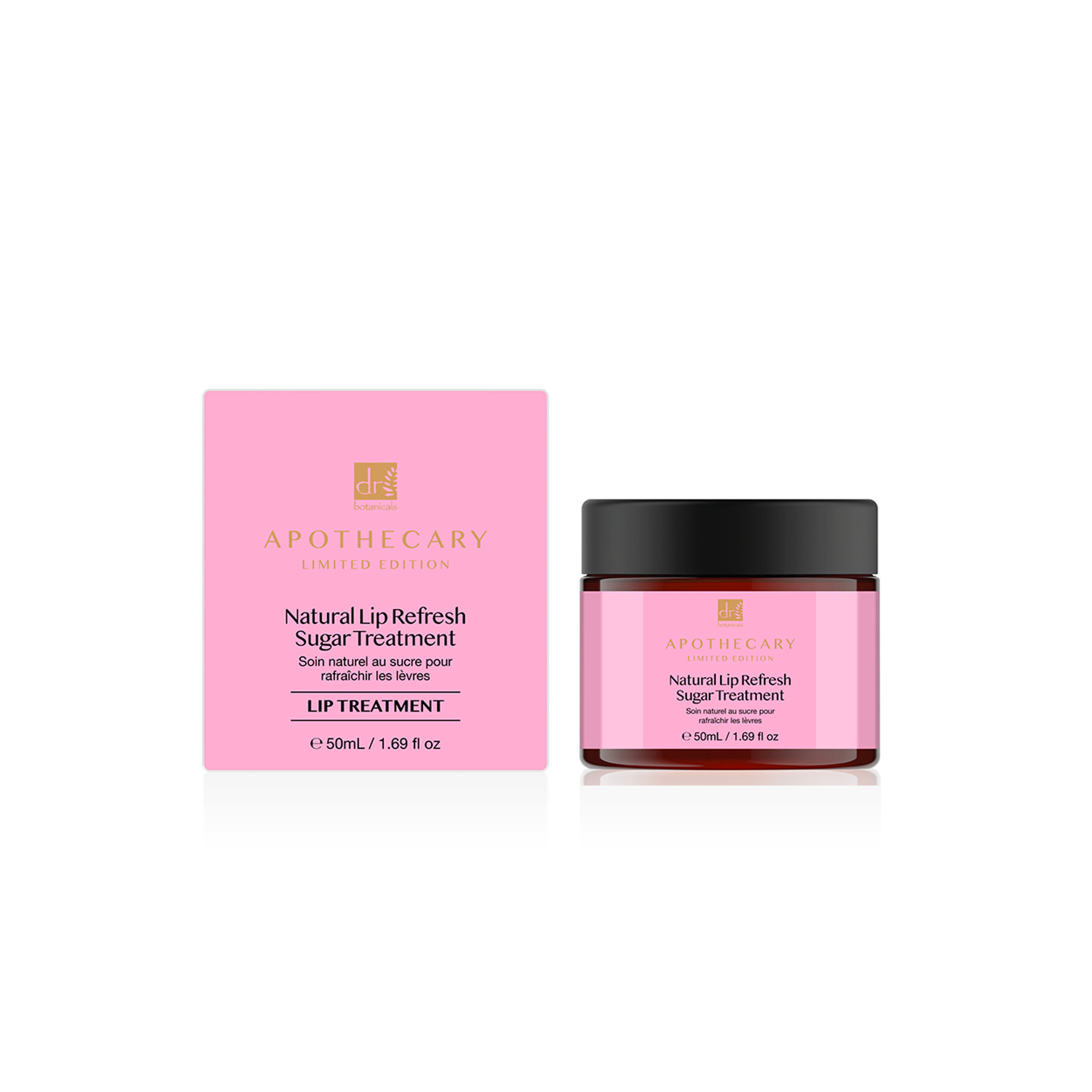 Trattamento naturale allo zucchero per labbra 50ml Dr. Botanicals vista1