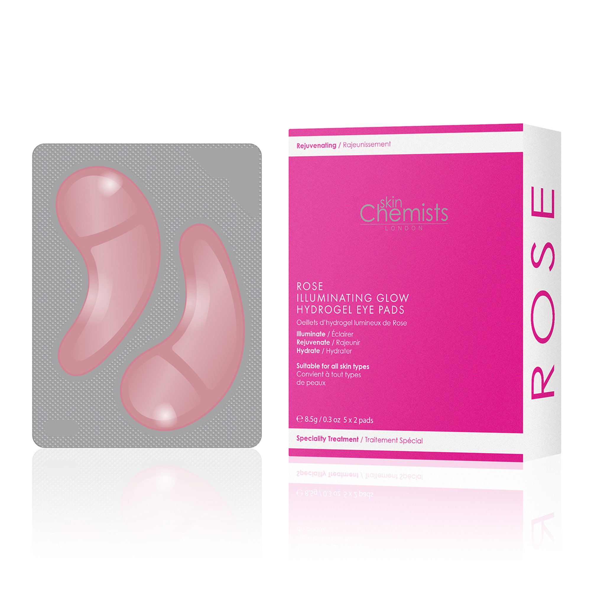 SC Rose Illuminating Glow - Patch occhi idrogel, confezione da 5 Skin Chemists vista1