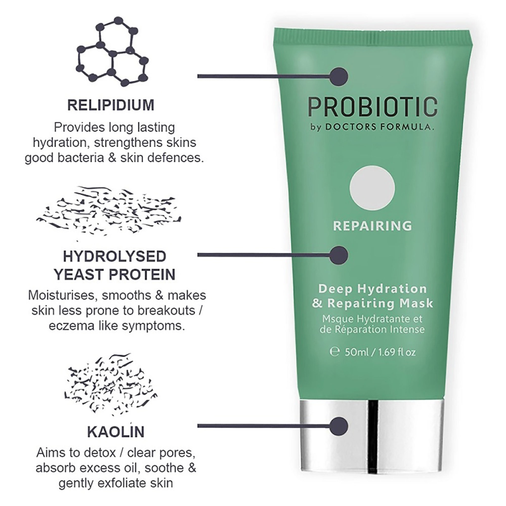 Probiotics Repairing - Maschera idratante e riparatrice profonda 50ml Md Formula vista1