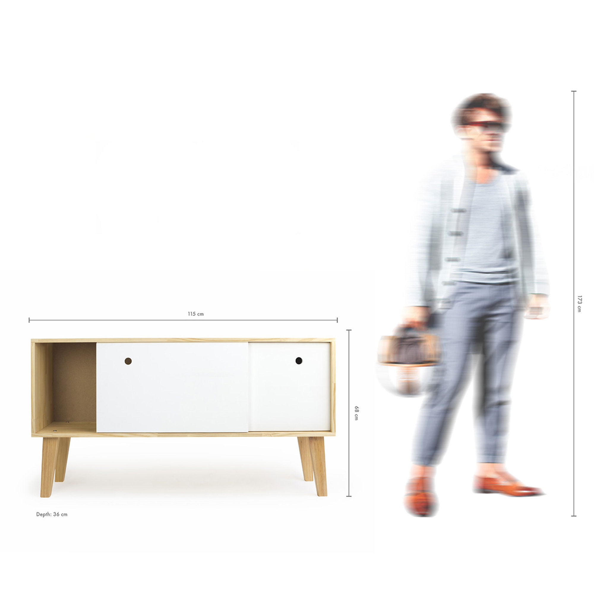 Buffet 2 modules, blanc Una casa in stile Frida Kahlo vista3