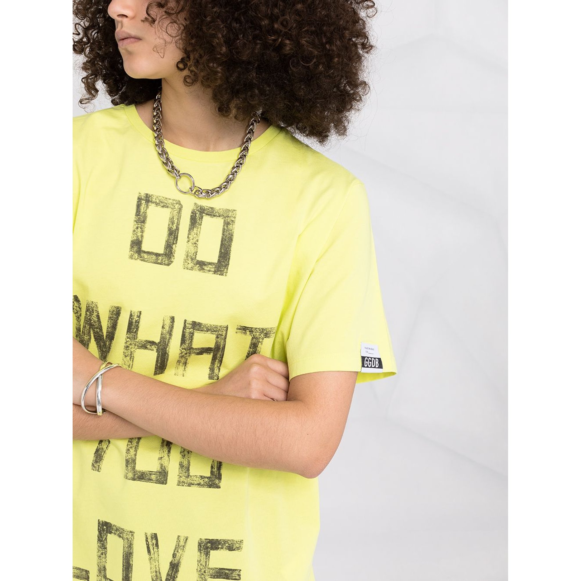 T-shirt Aira Boyfriend S/s Do What You Love Big devant, numérique/effet délavé GOLDEN GOOSE vista2