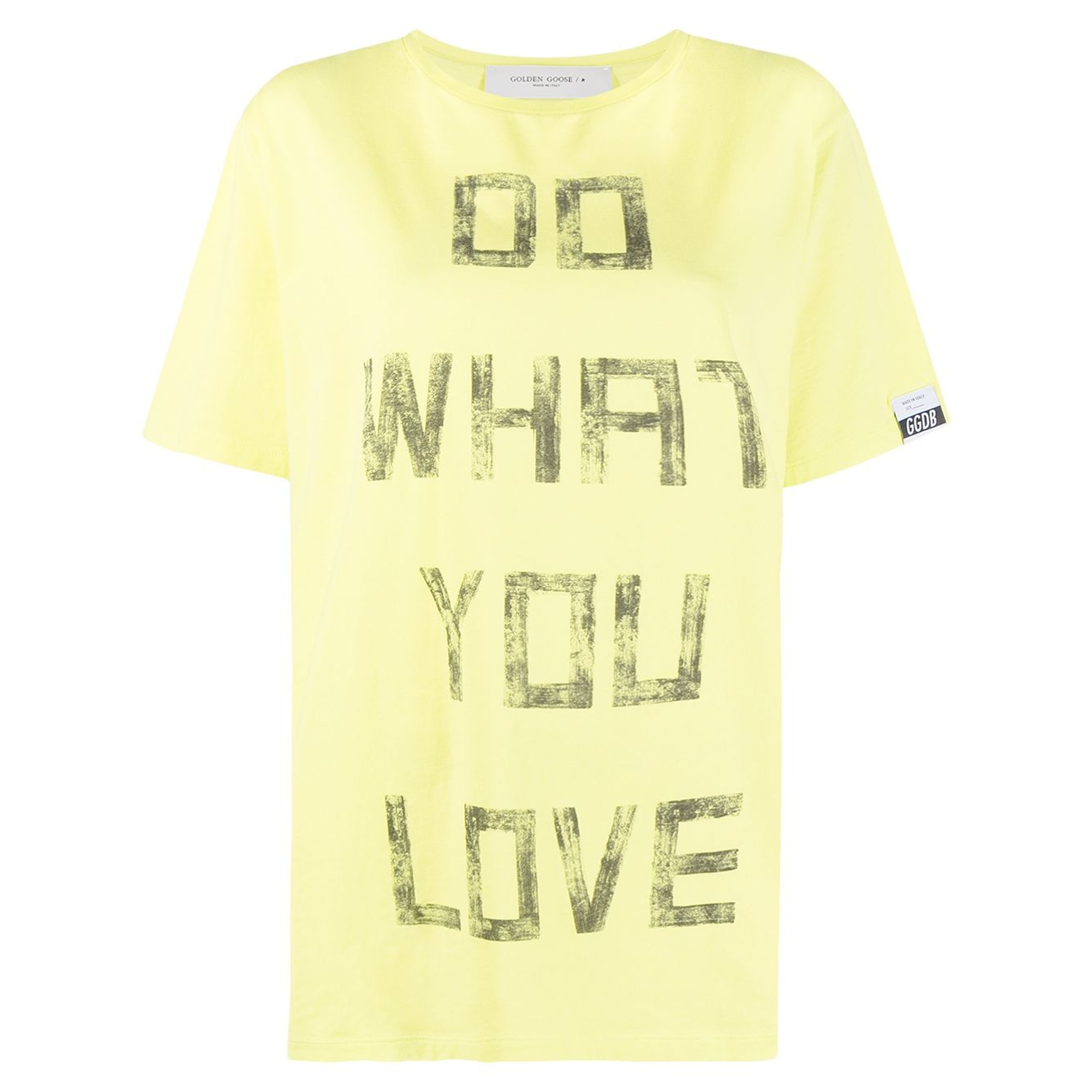 T-shirt Aira Boyfriend S/s Do What You Love Big devant, numérique/effet délavé GOLDEN GOOSE vista3