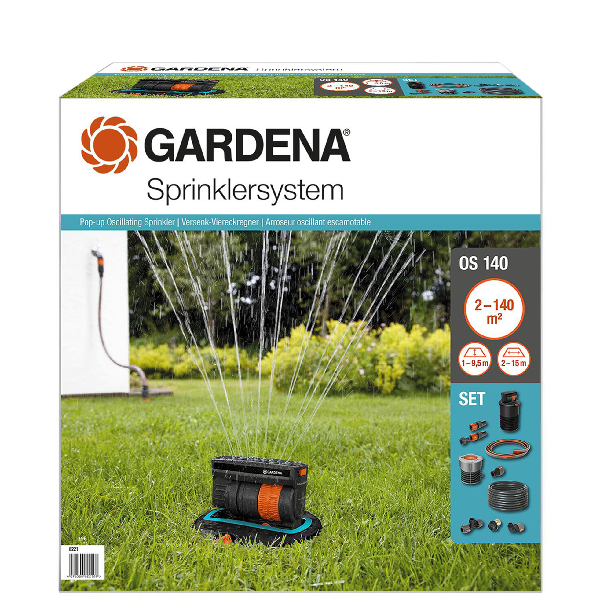 Set completo con Pop-up oscillante OS 140 Gardena vista8