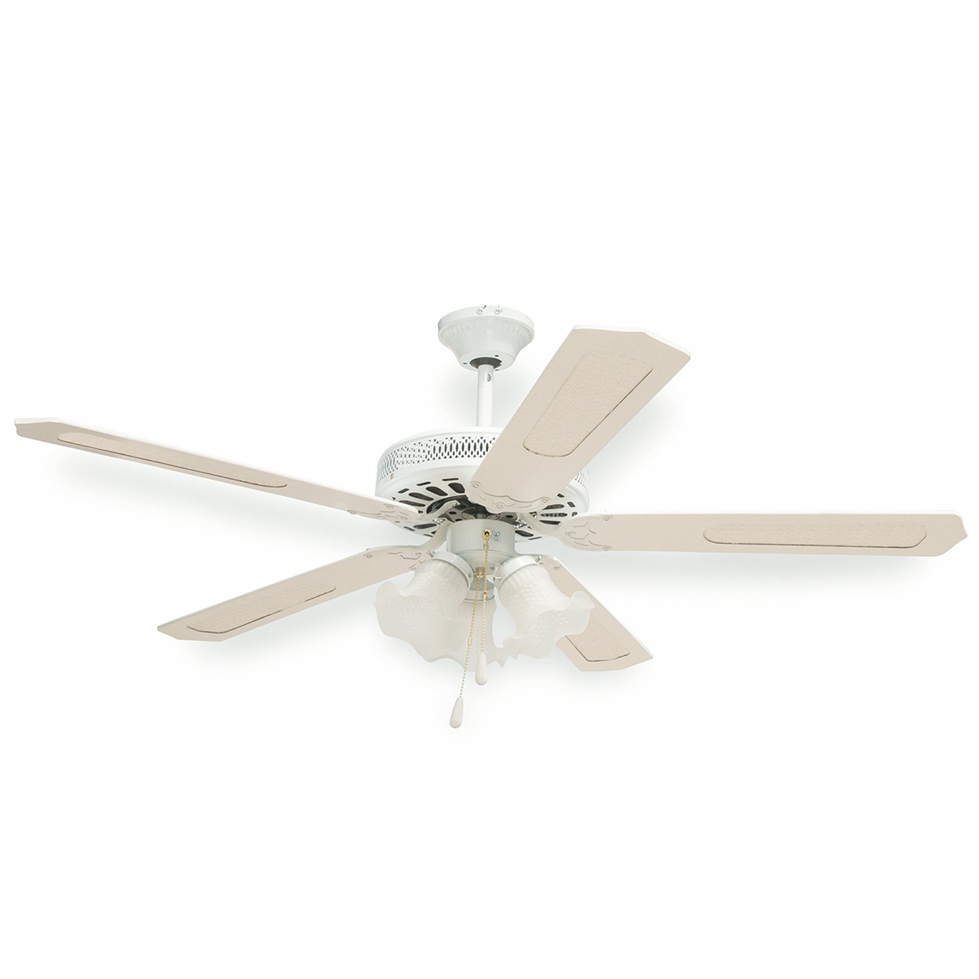 Ventilatore soffitto 130cm 5 pale c/3 luci 3 vel Windy Kooper vista0