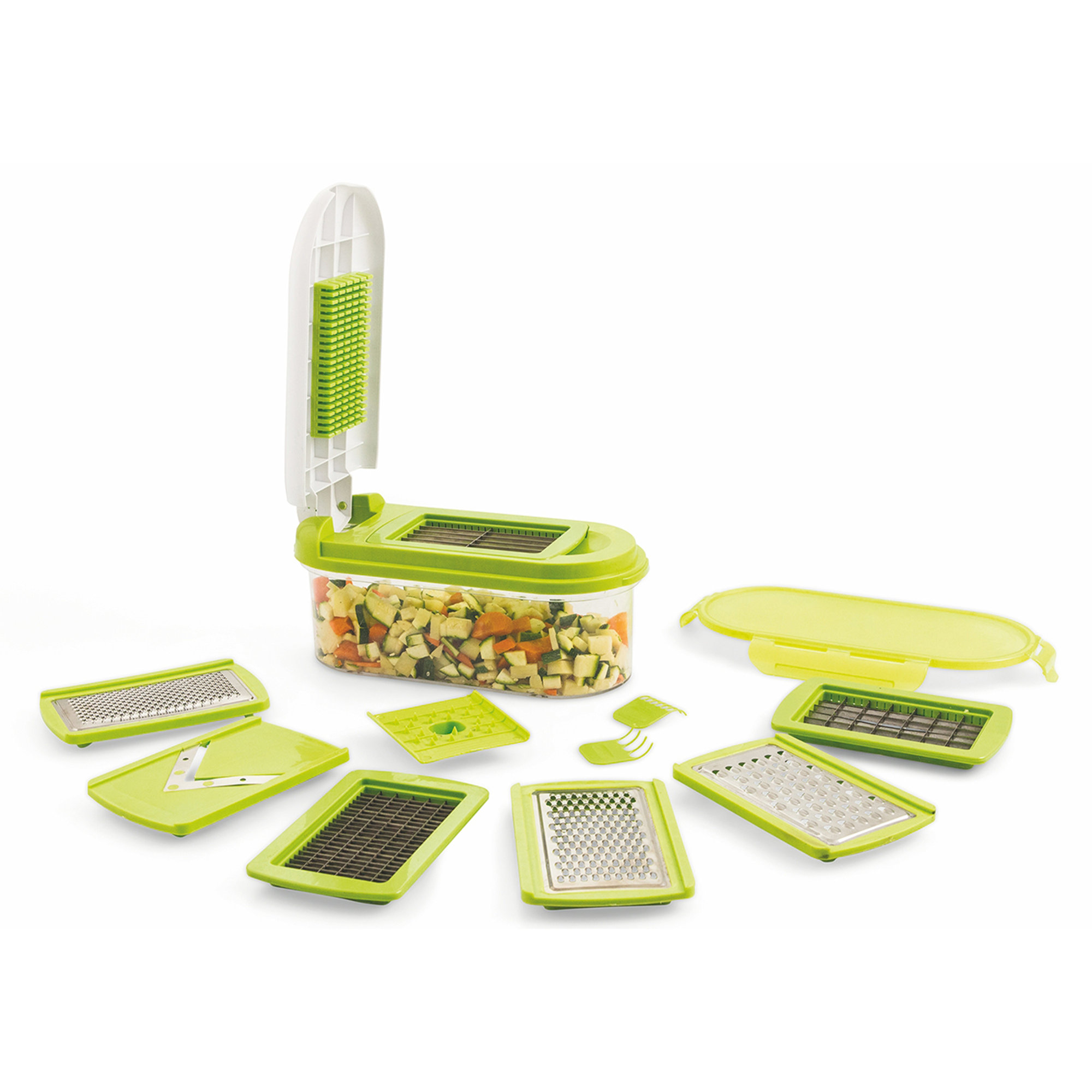 Affettatutto 8 funzioni 13 accessori quadrif.verde Kooper vista6