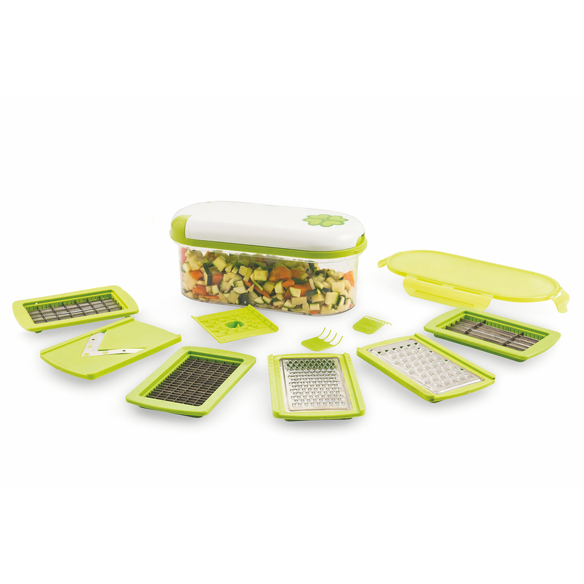 Affettatutto 8 funzioni 13 accessori quadrif.verde Kooper vista0
