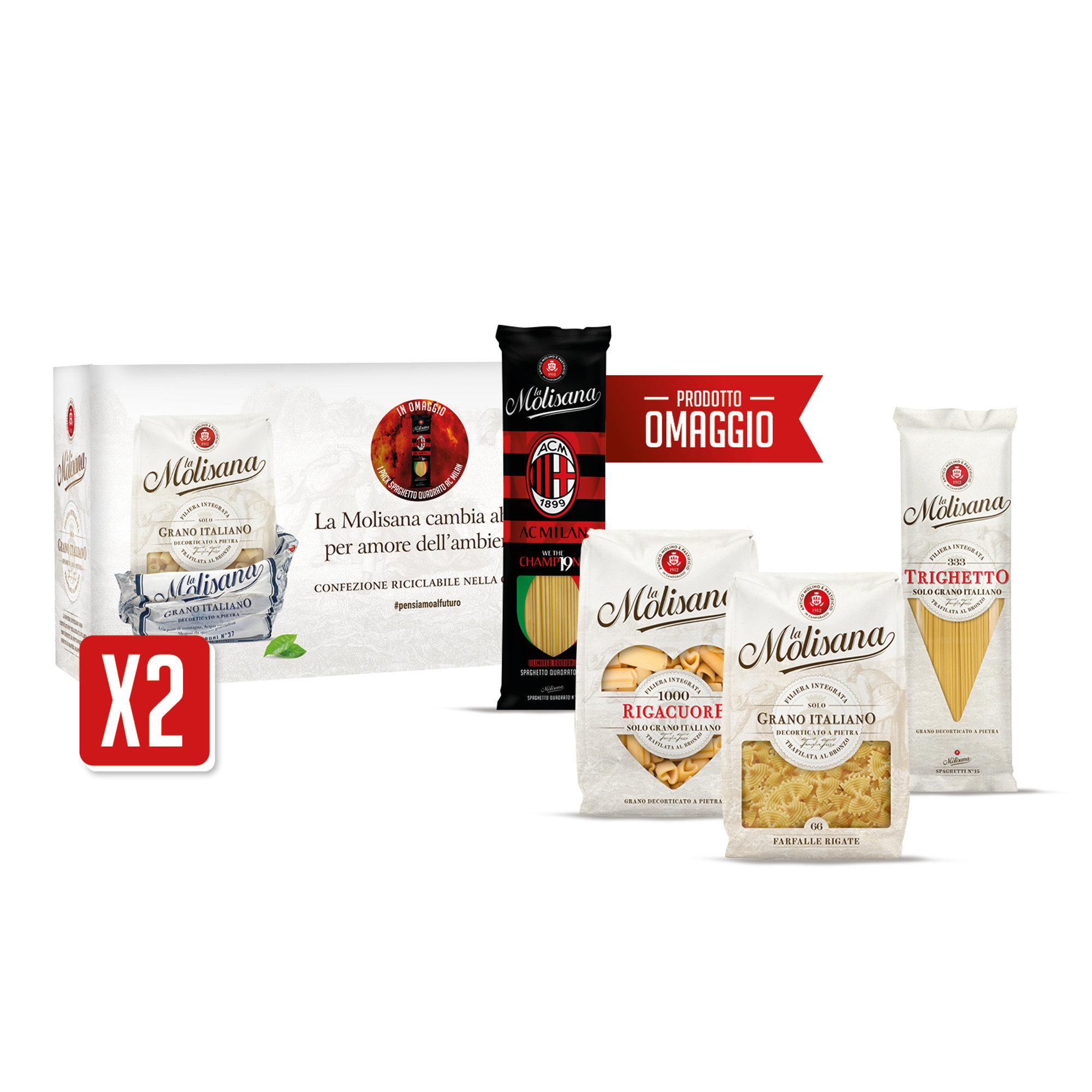 Kit Celebrativo AC Milan 19° Scudetto La Molisana - La Pasta dei Campioni vista0