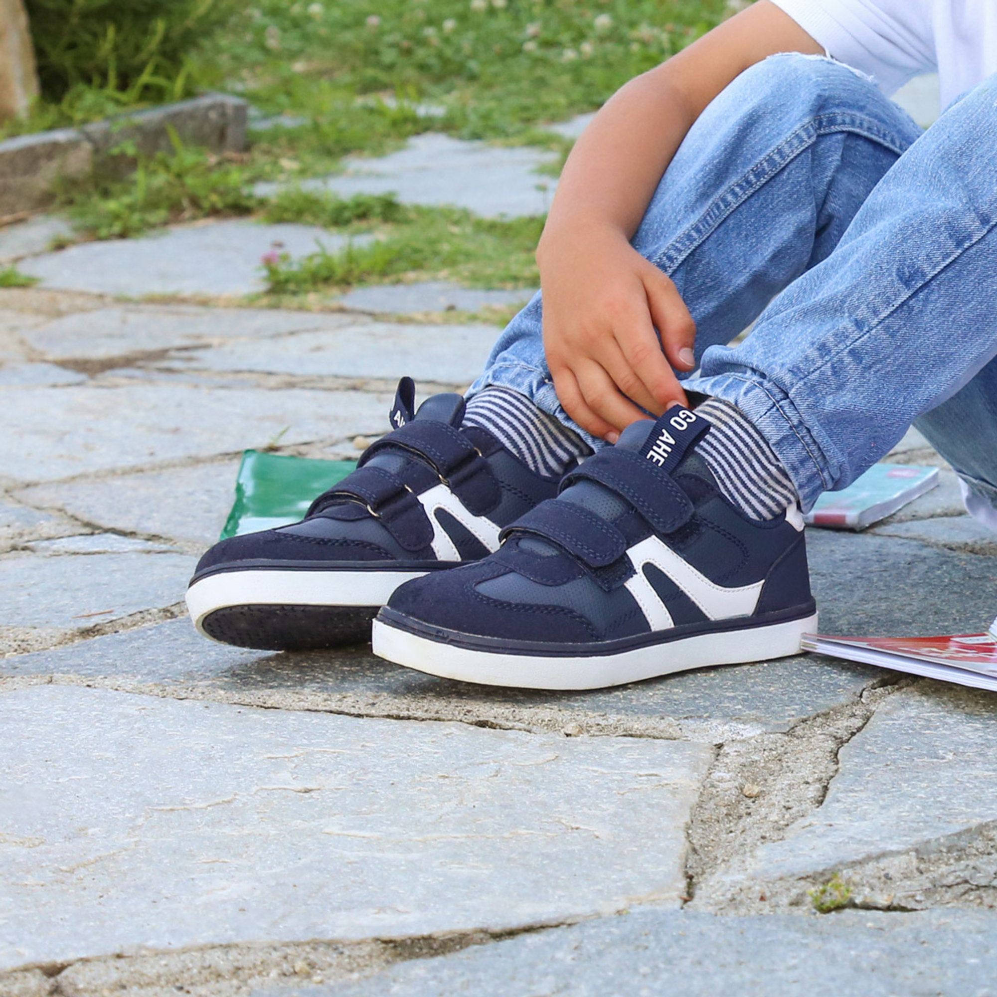Sneakers Rosso Bambino Shone vista1