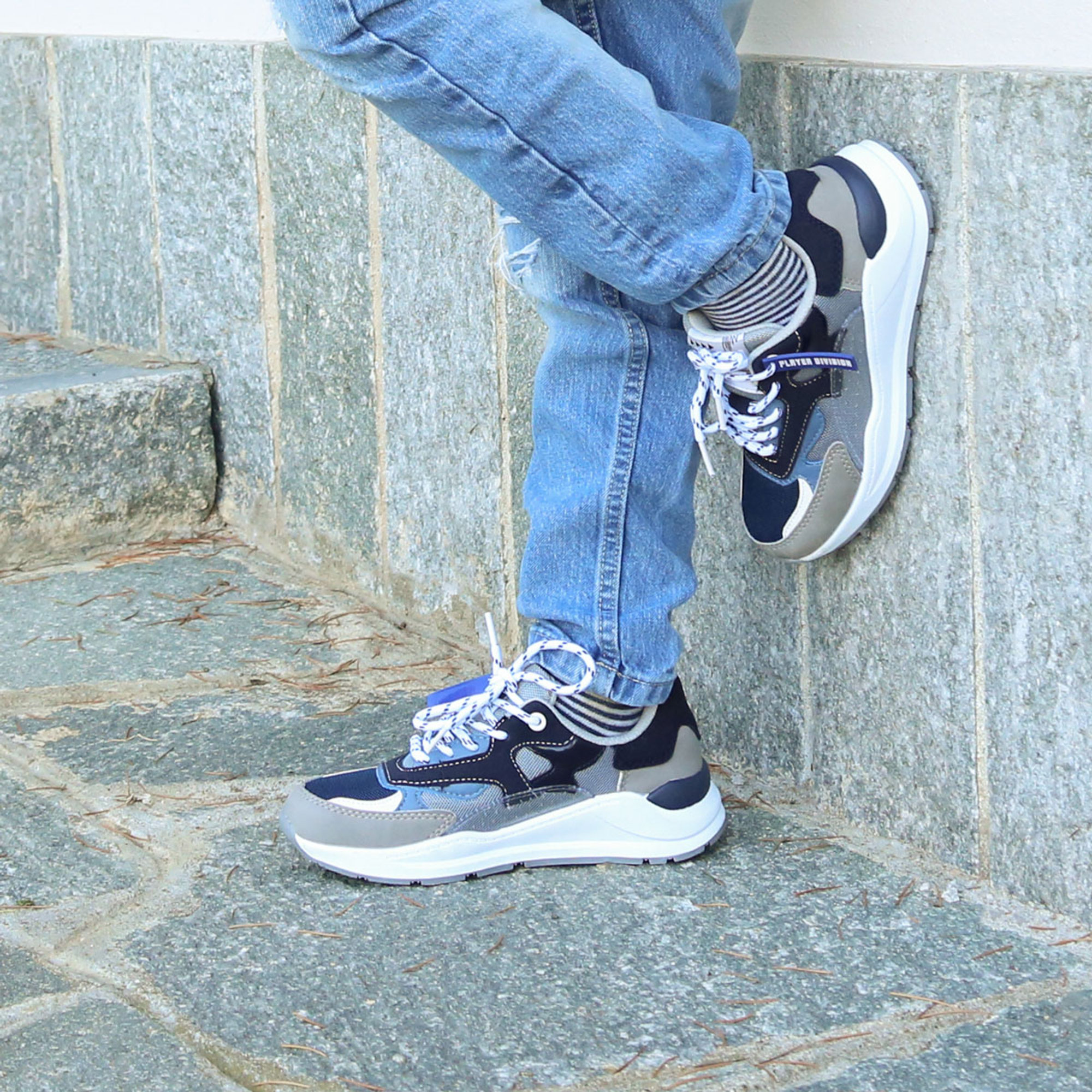 Sneakers Bianco Bambino Shone vista1