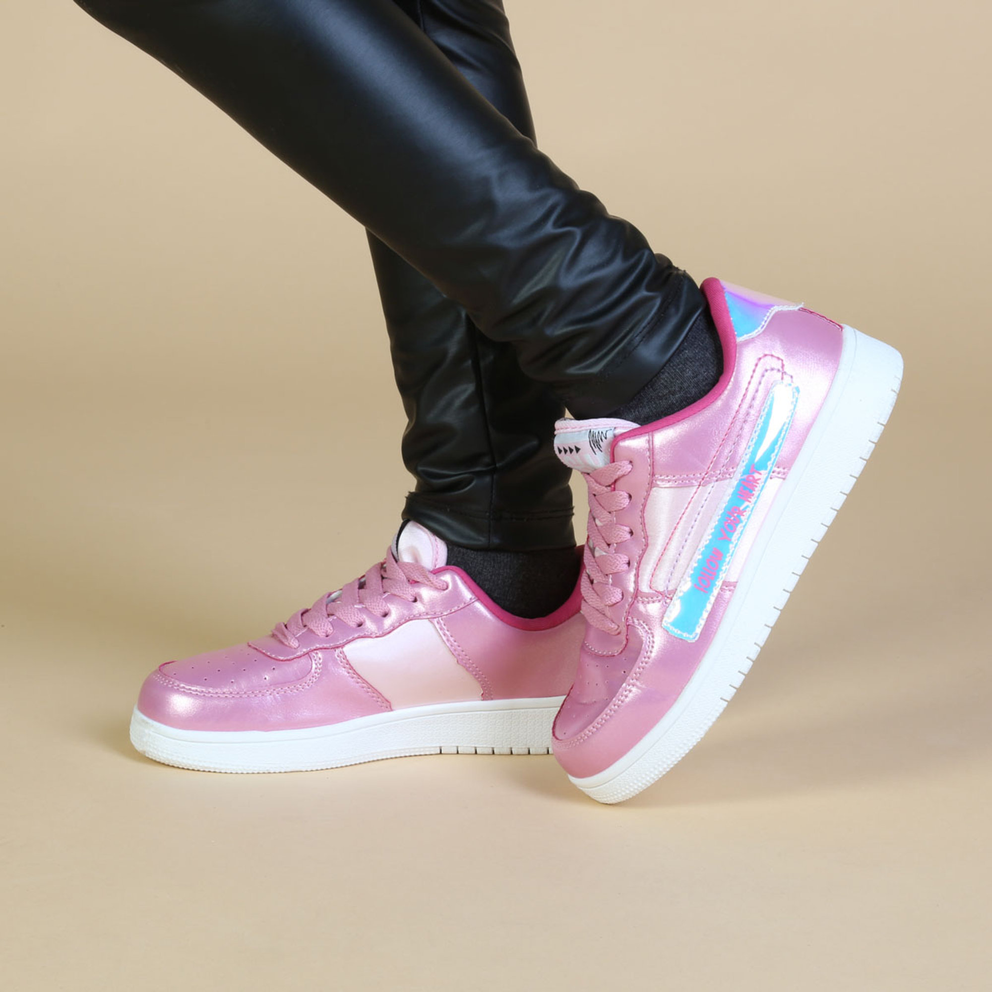 Sneakers Rosa Bambina Shone vista1