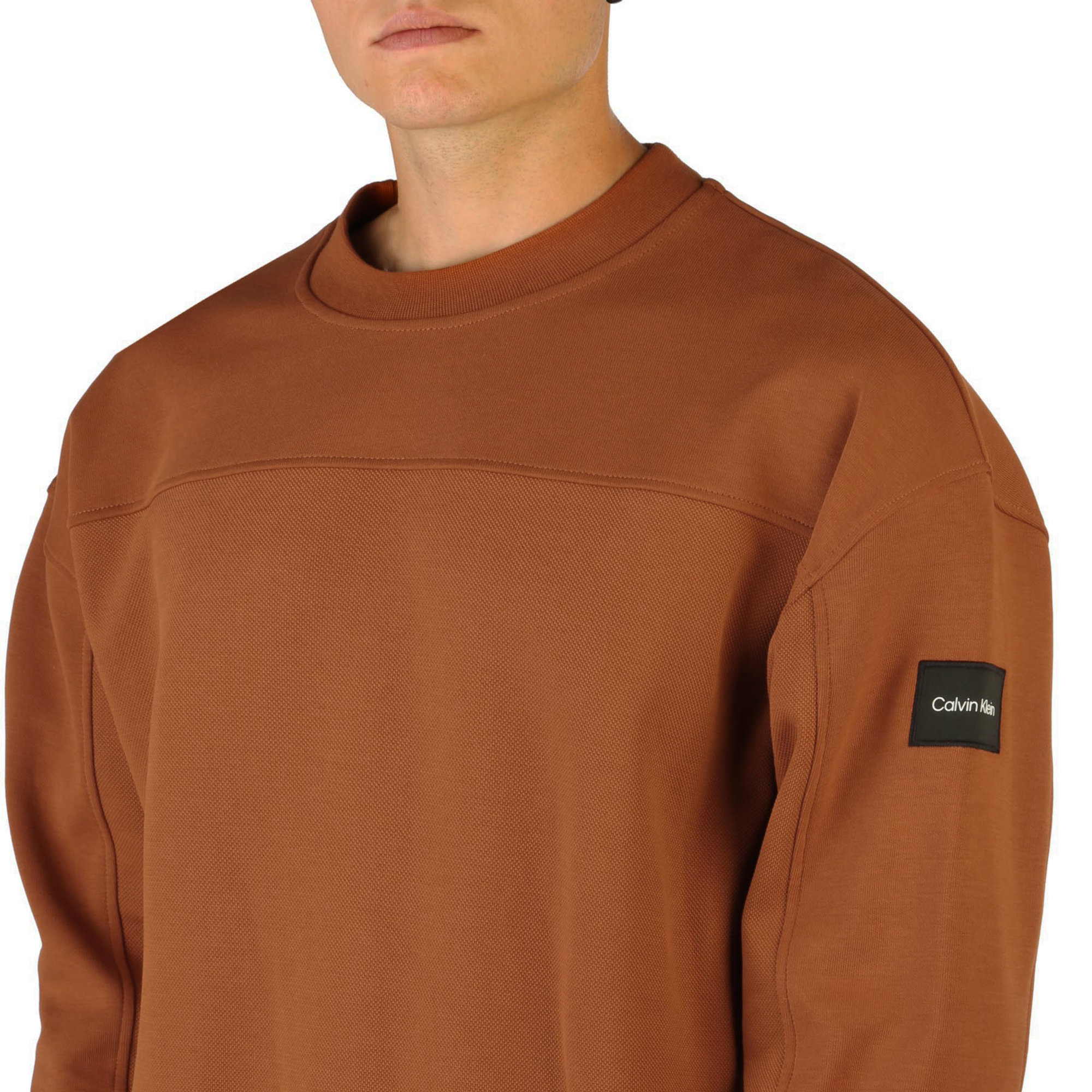 Felpe Marrone Uomo Calvin Klein vista2