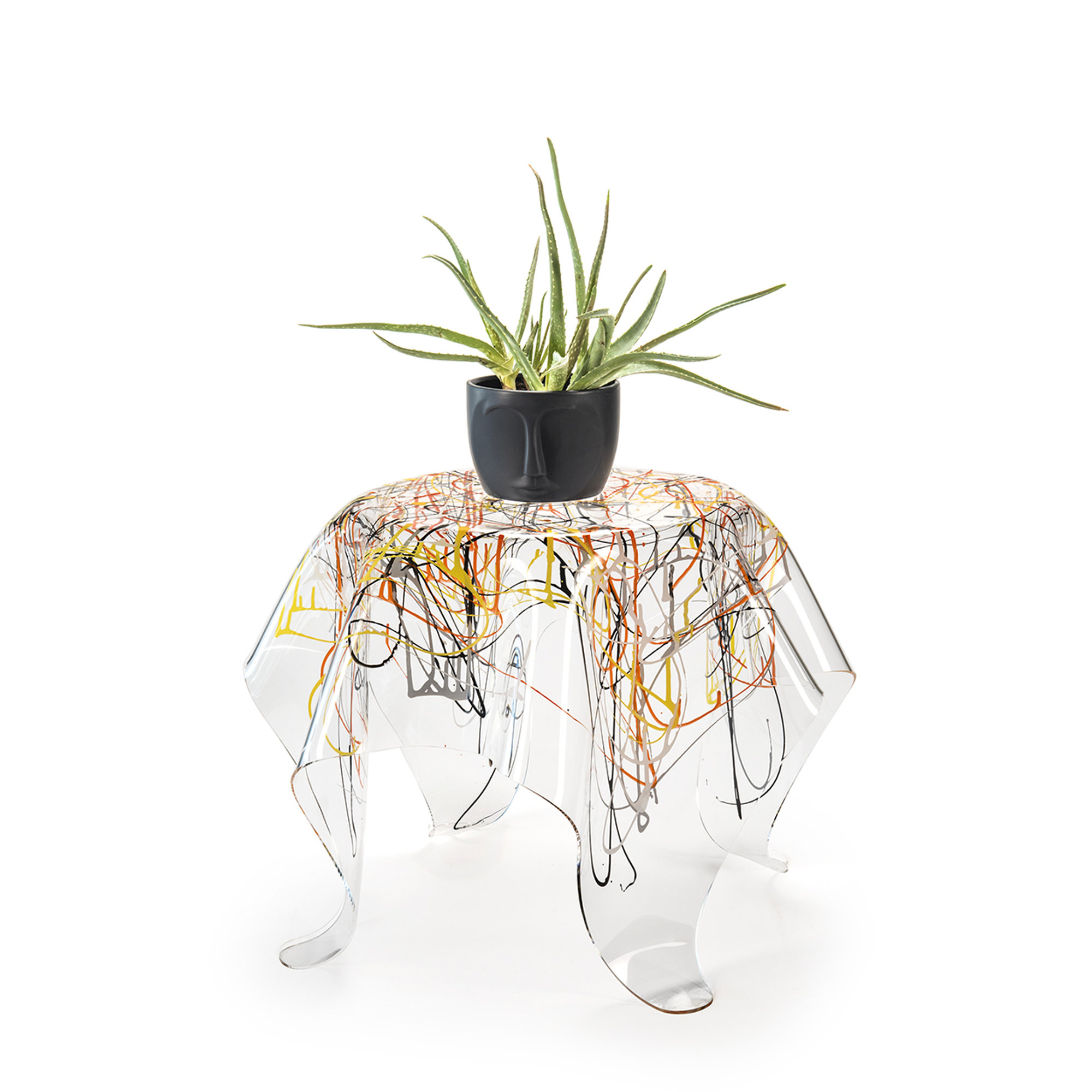Drappeggi tavolo tondo basso multicolor Iplex vista1