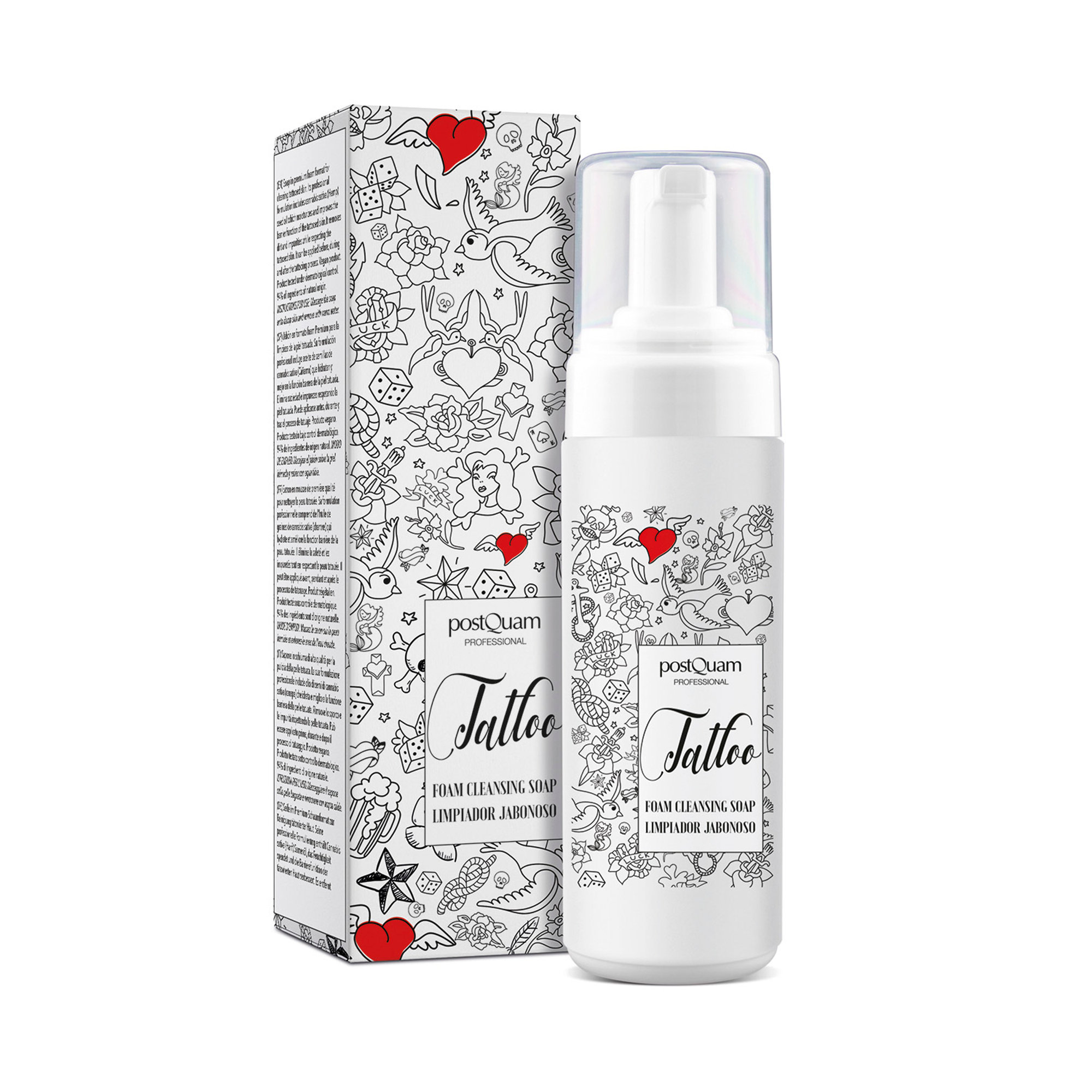 MOUSSE DETERGENTE SCHIUMOGENA PER PELLE TATUATA Postquam vista0