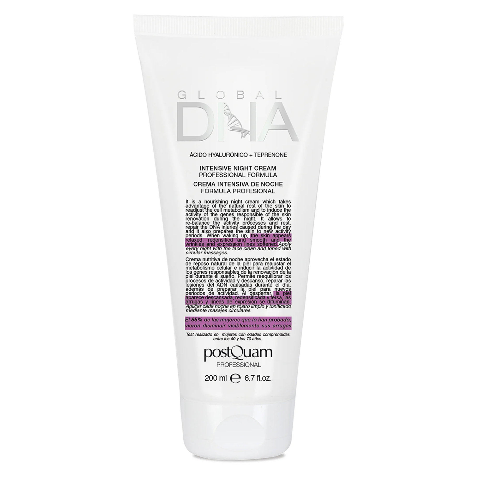 TUBO CREMA NOTTE DNA 200ML Postquam vista0