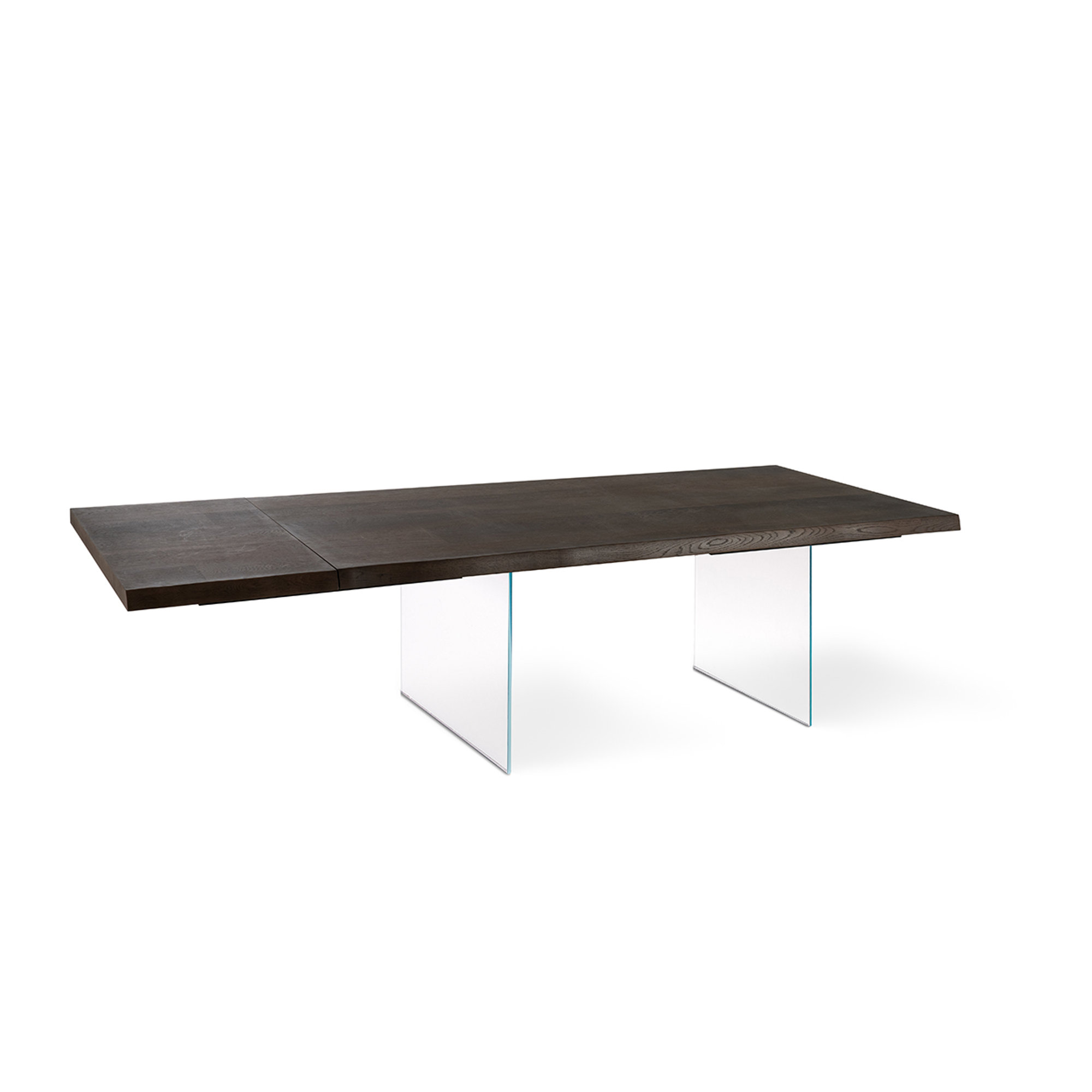 Tavolo Allungabile (200/300 x 100 cm), rovere/trasparente Stones vista1