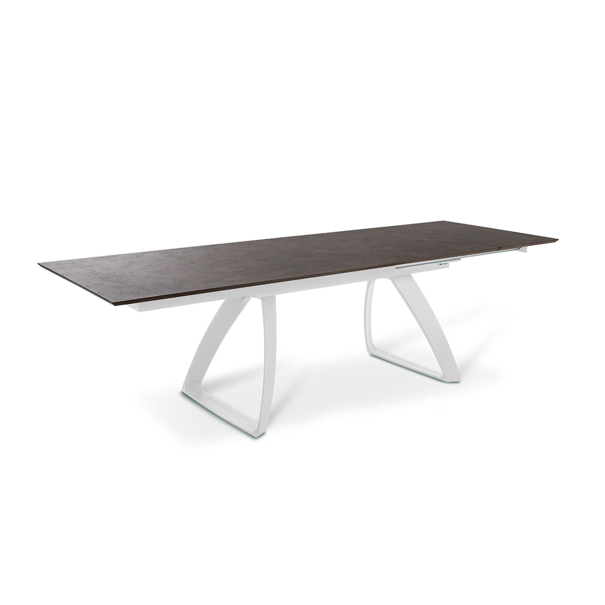 Tavolo Allungabile (170/270 x 90 cm), ruggine/bianco Stones vista2