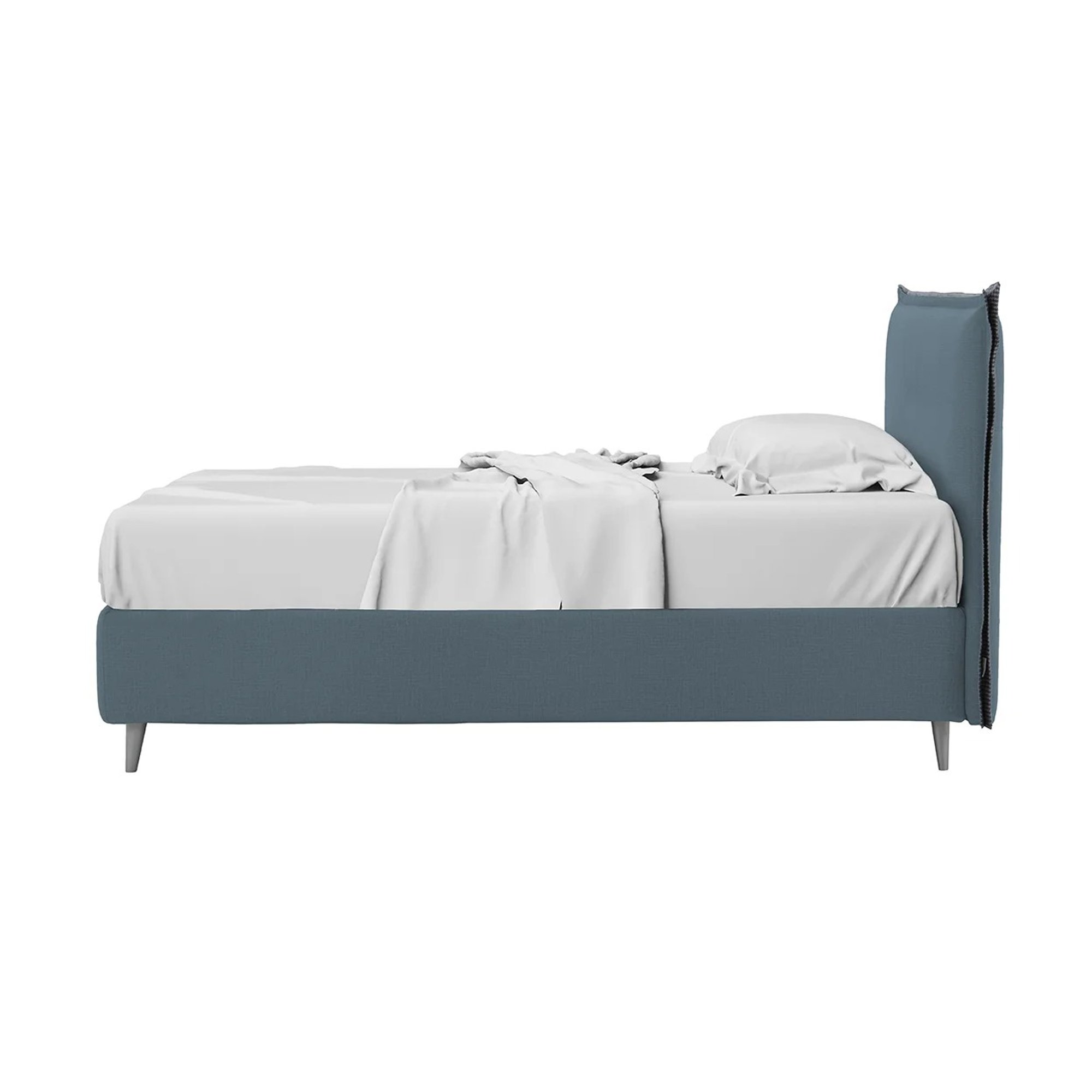 GIAVA - Letto matrimoniale da 160 con rete in appoggio, azzurro Let it Bed vista1