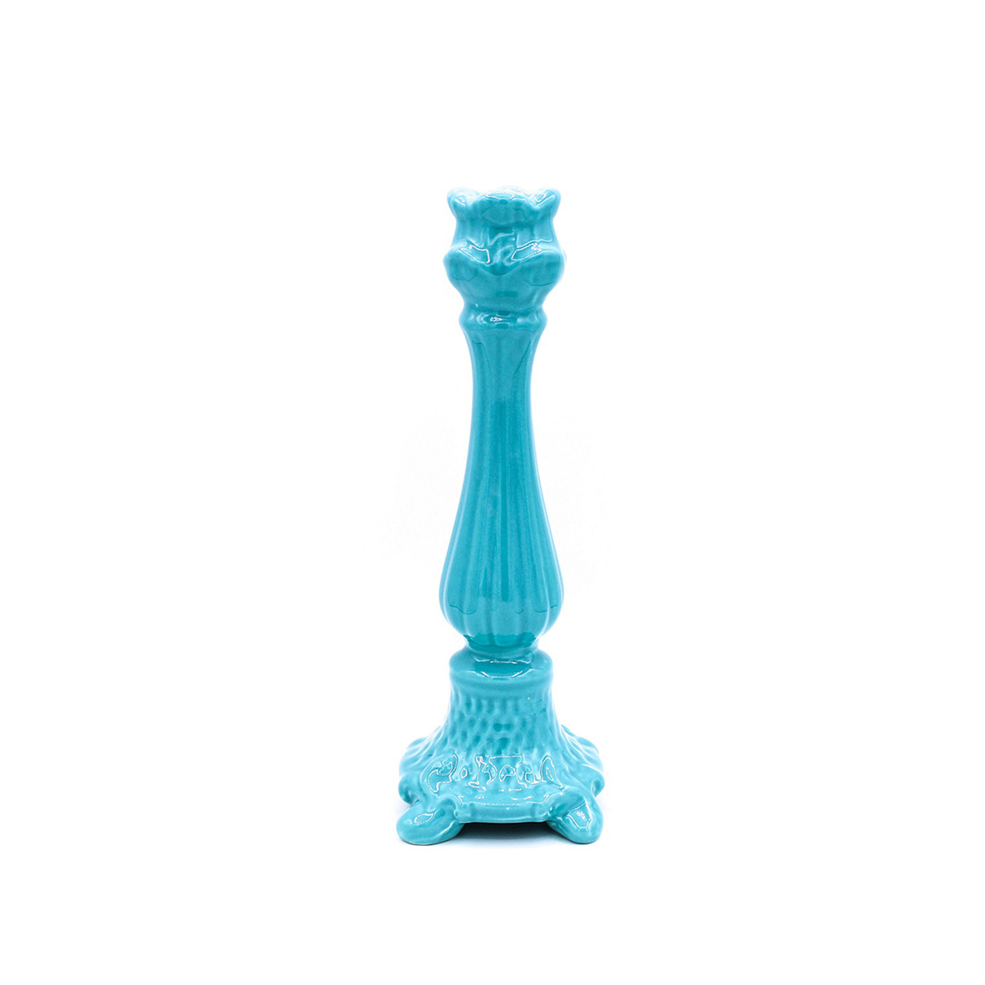 Candeliere Colonna, azzurro lucido Ceramiche Rebirth vista0