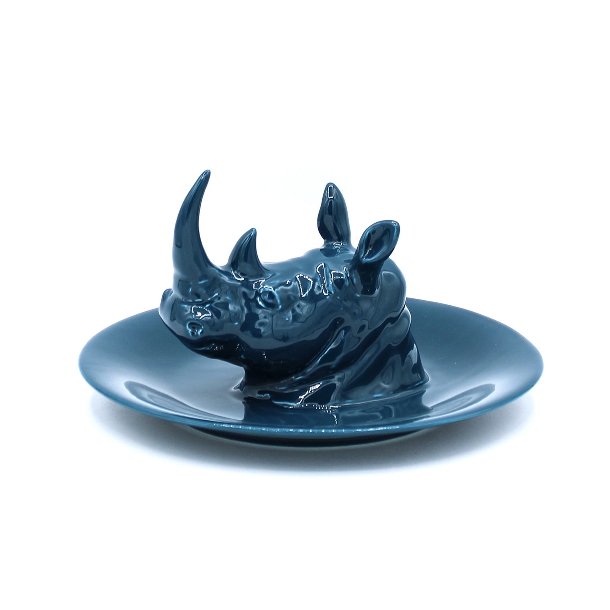 Piattino Sudan, blu lucido Ceramiche Rebirth vista1