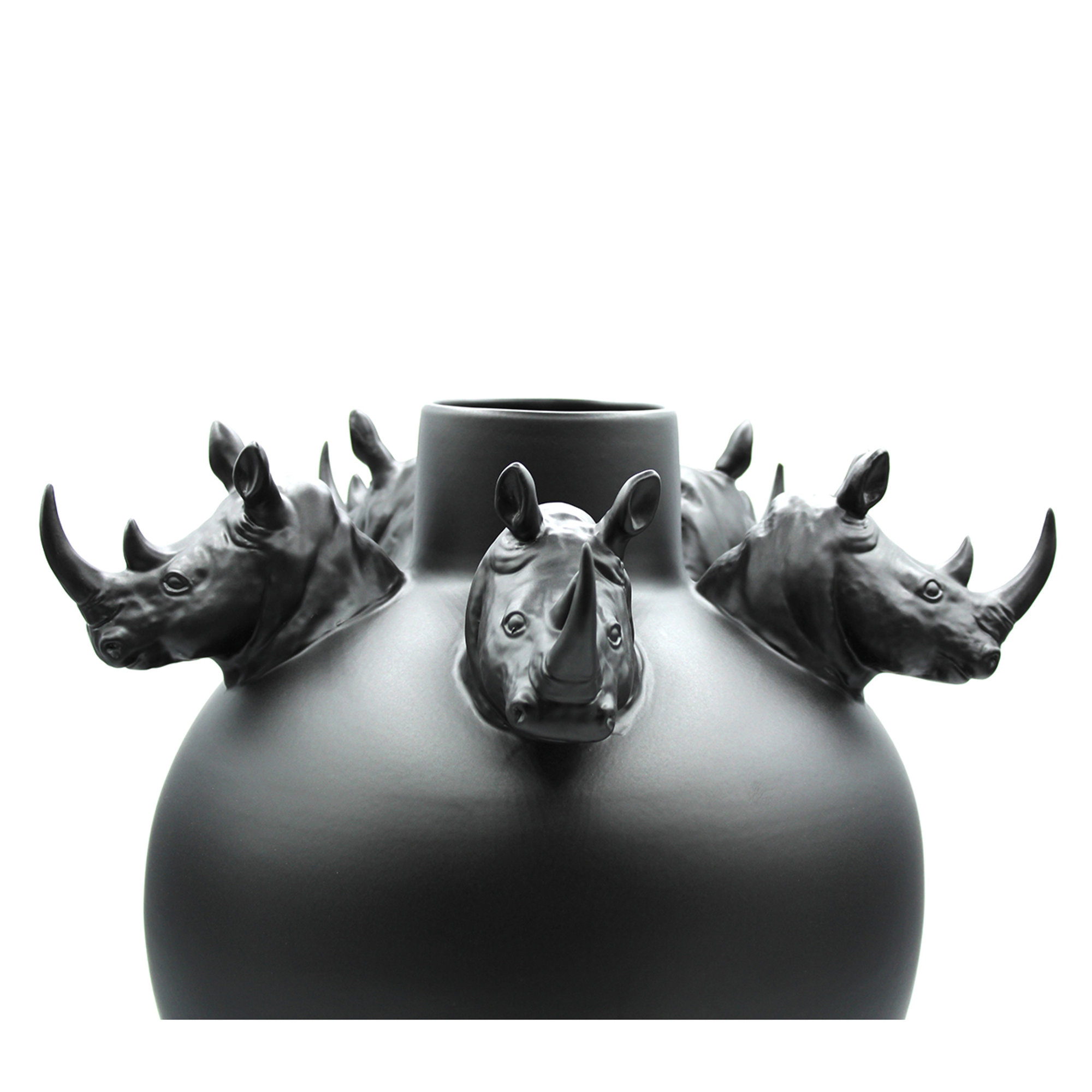 Vase rond Sudan, noir mat Ceramiche Rebirth vista1