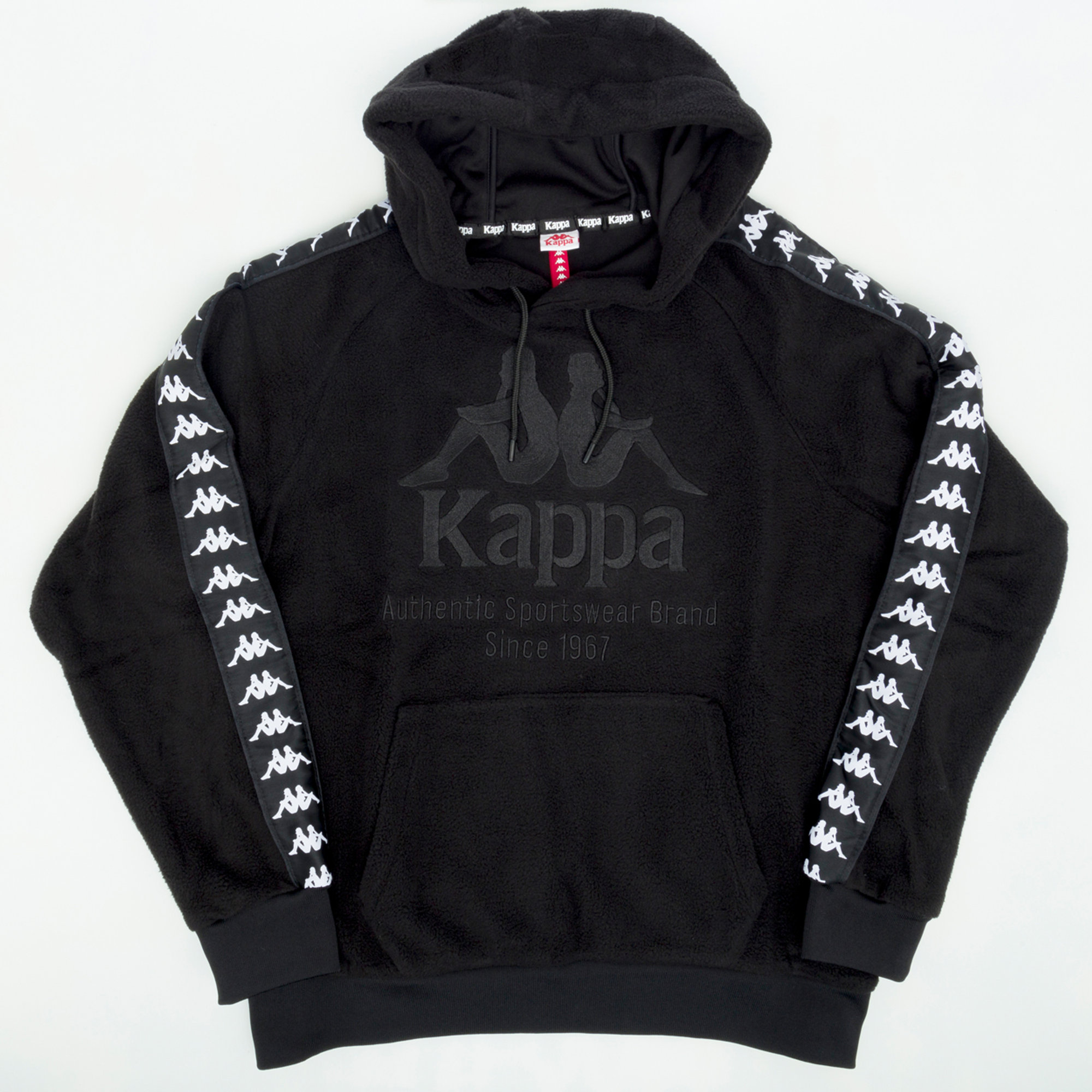 Kappa felpa con cappuccio banda viper nera Kappa vista0
