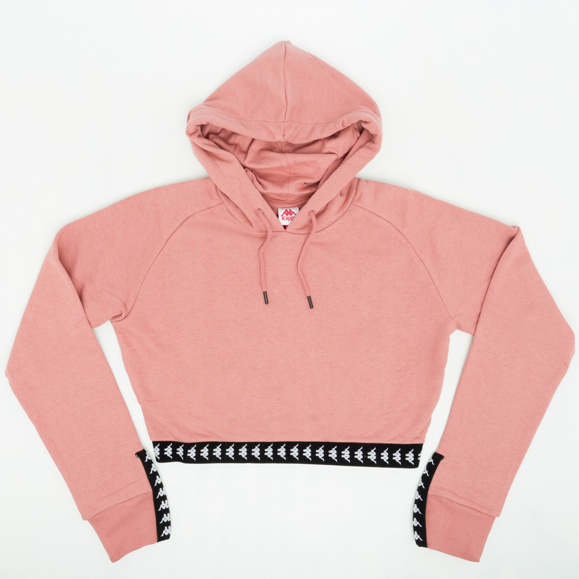 Kappa felpa crop con cappuccio rosa antico Kappa vista0