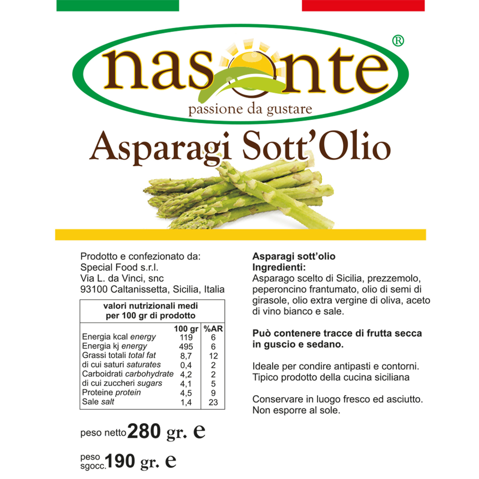 Box Trinacria in tavola con 6 vasetti misti Nasonte vista1