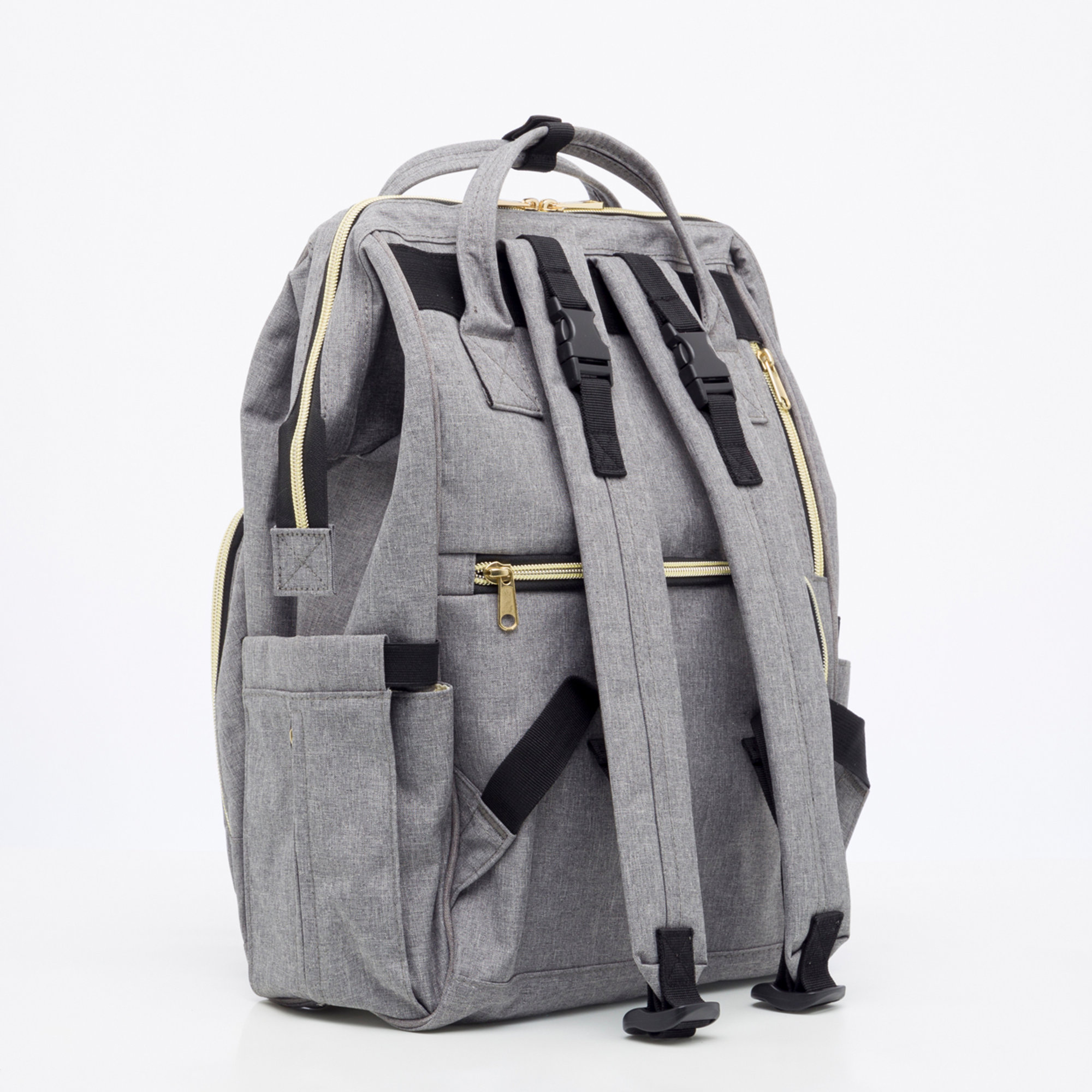 Himawari zaino con doppia zip frontale grigio Himawari vista3