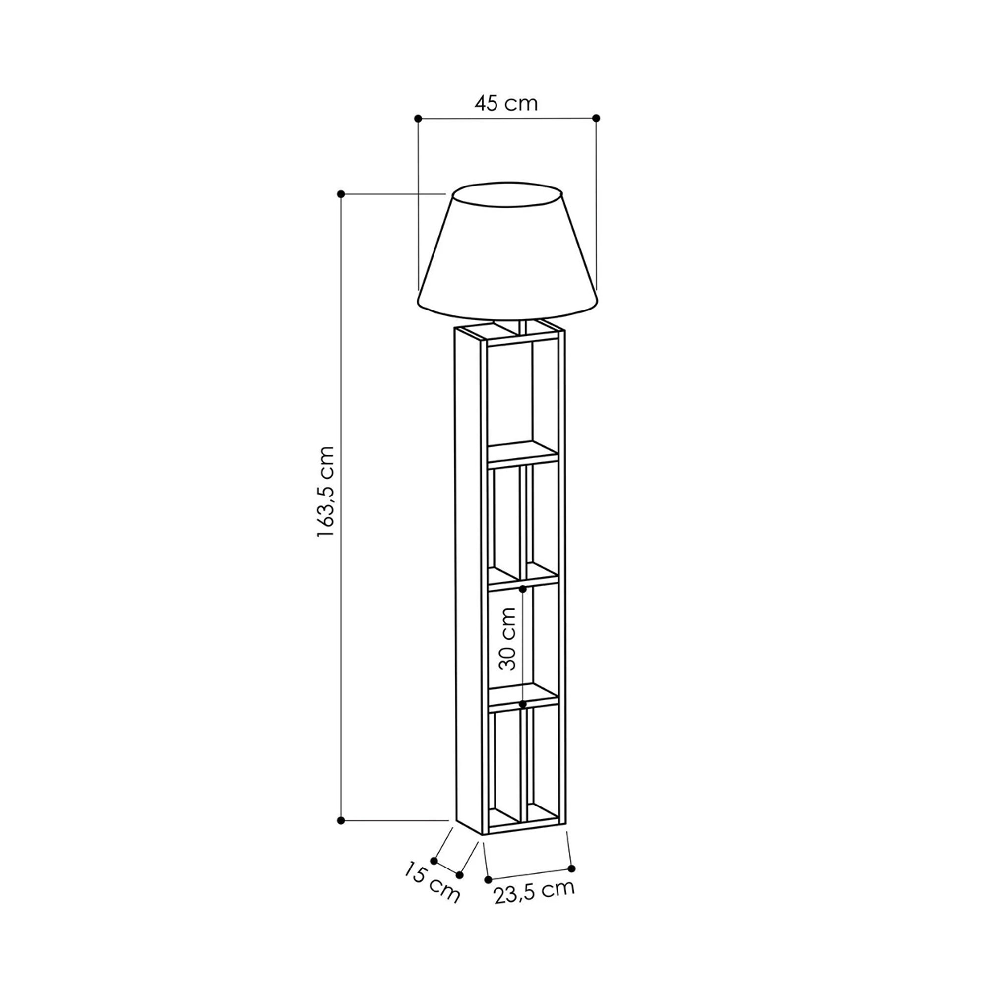 Day - Lampe sur pied en chêne Sonoma, noir Kalune design vista3