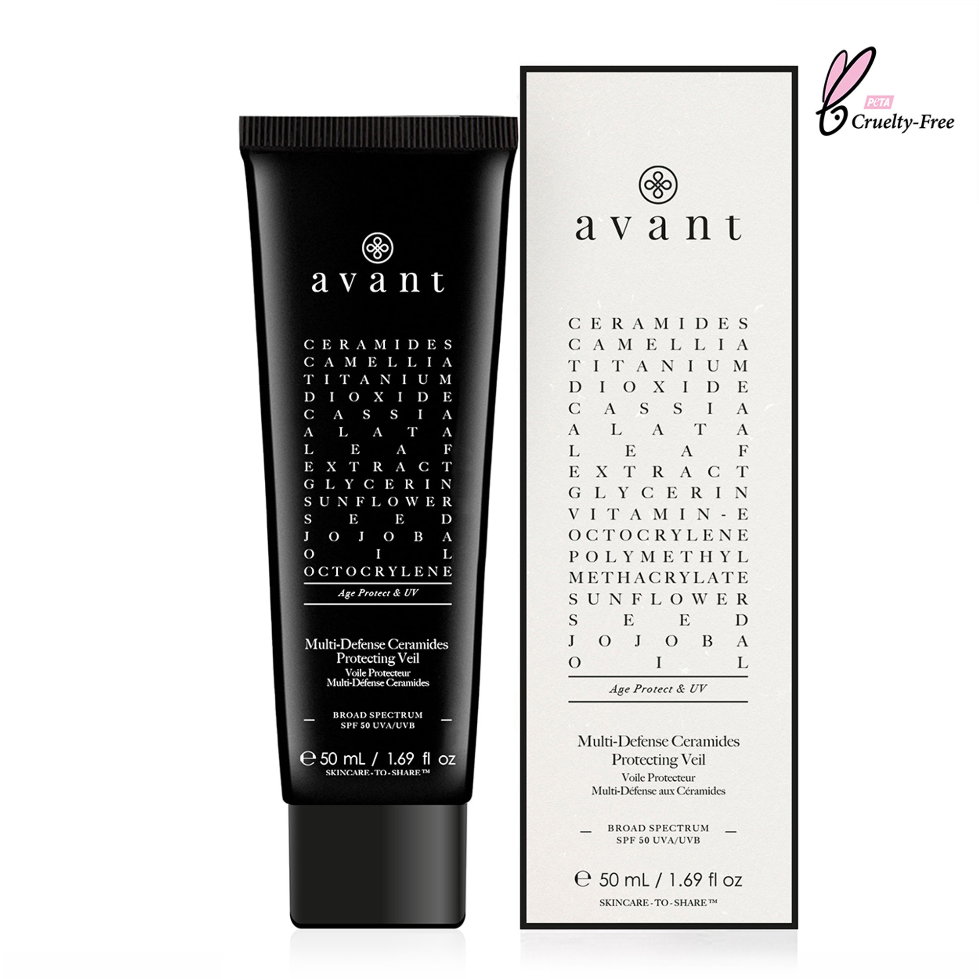 Beskyttende Multiforsvarsslør med Ceramider mod UVA/UVB Stråler Avant Skin Care vista0