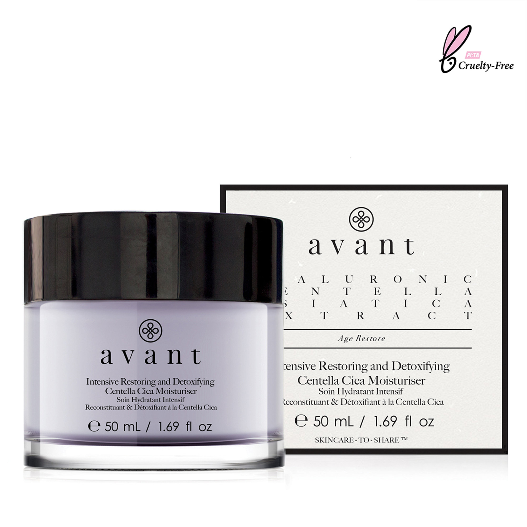 Feuchtigkeitsspendende, regenerierende und entgiftende Creme mit Centella Asiatica Avant Skin Care vista0