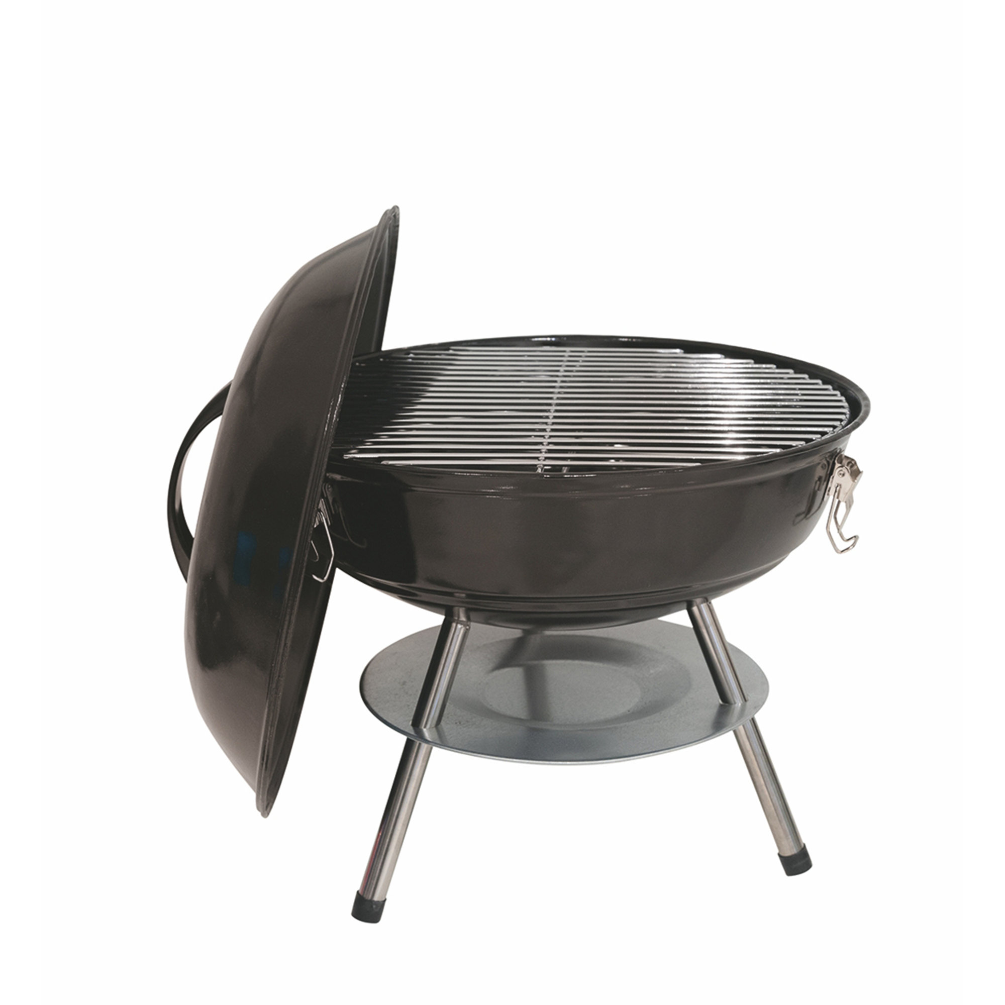 BBQ con coperchio 35cm.xh35 cm nero Accessori per la casa vista2