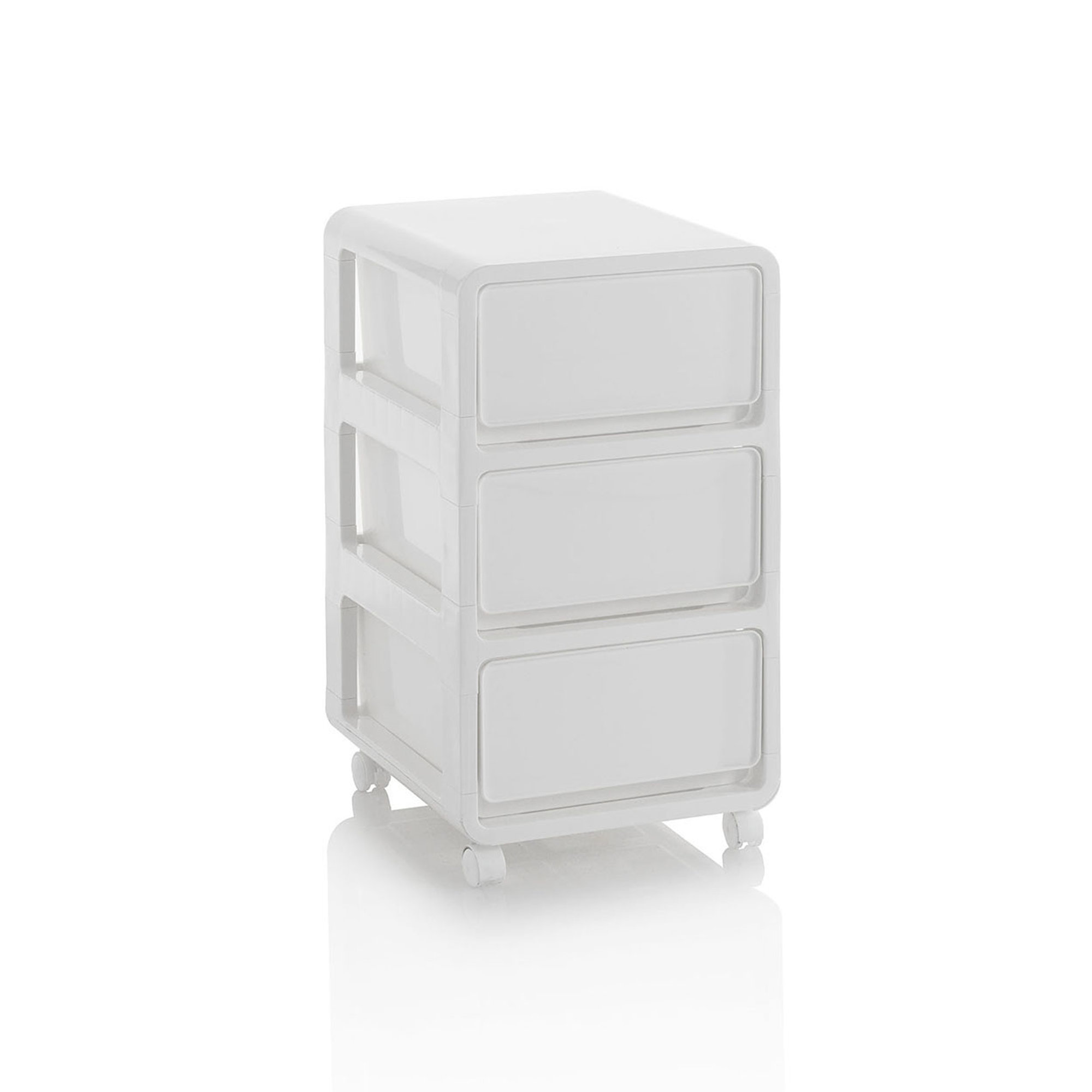 Commode HILLE à roulettes, blanche TFT Home vista0