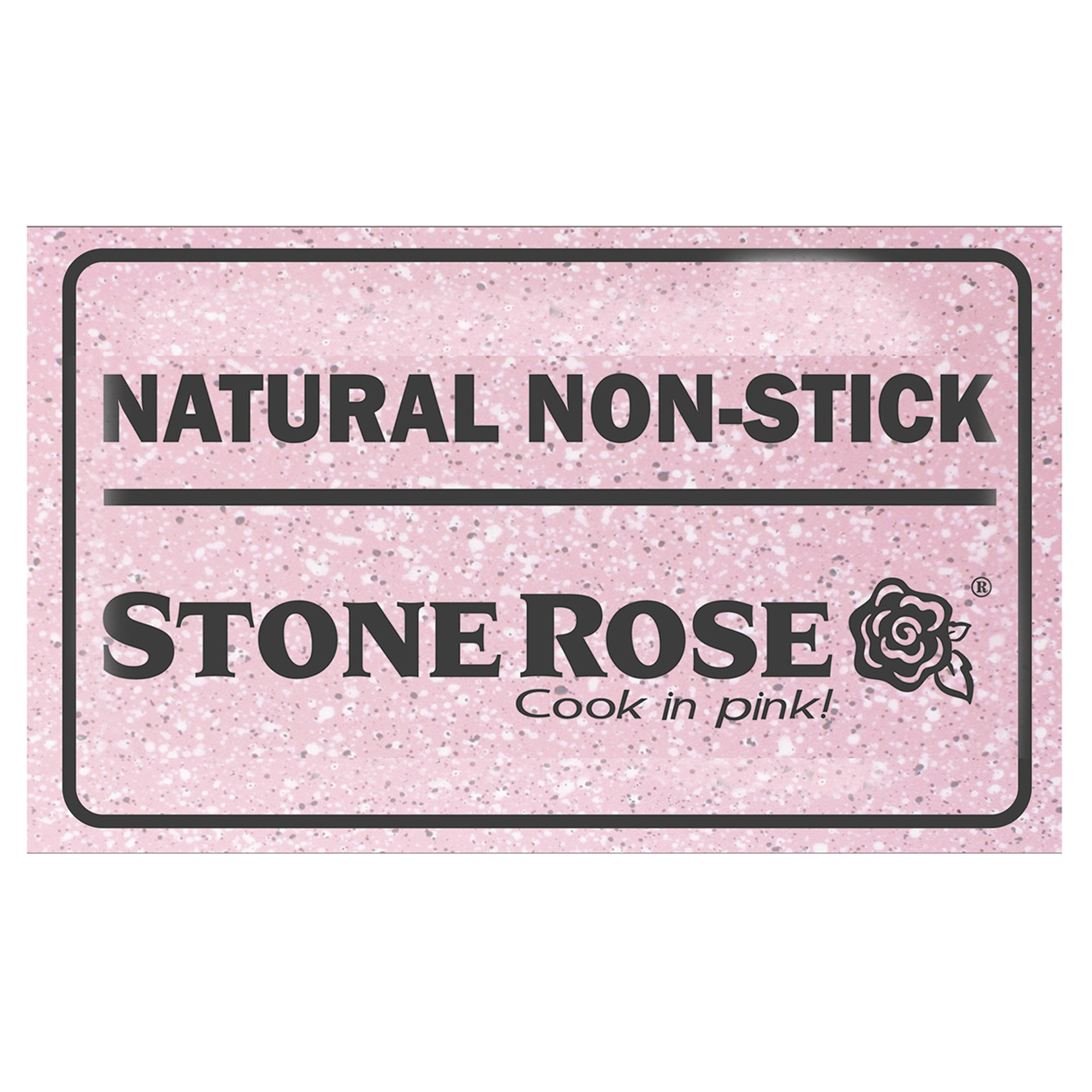 Bistecchiera 28x28 cm "Stonerose" manico legno rosa Bisetti vista4
