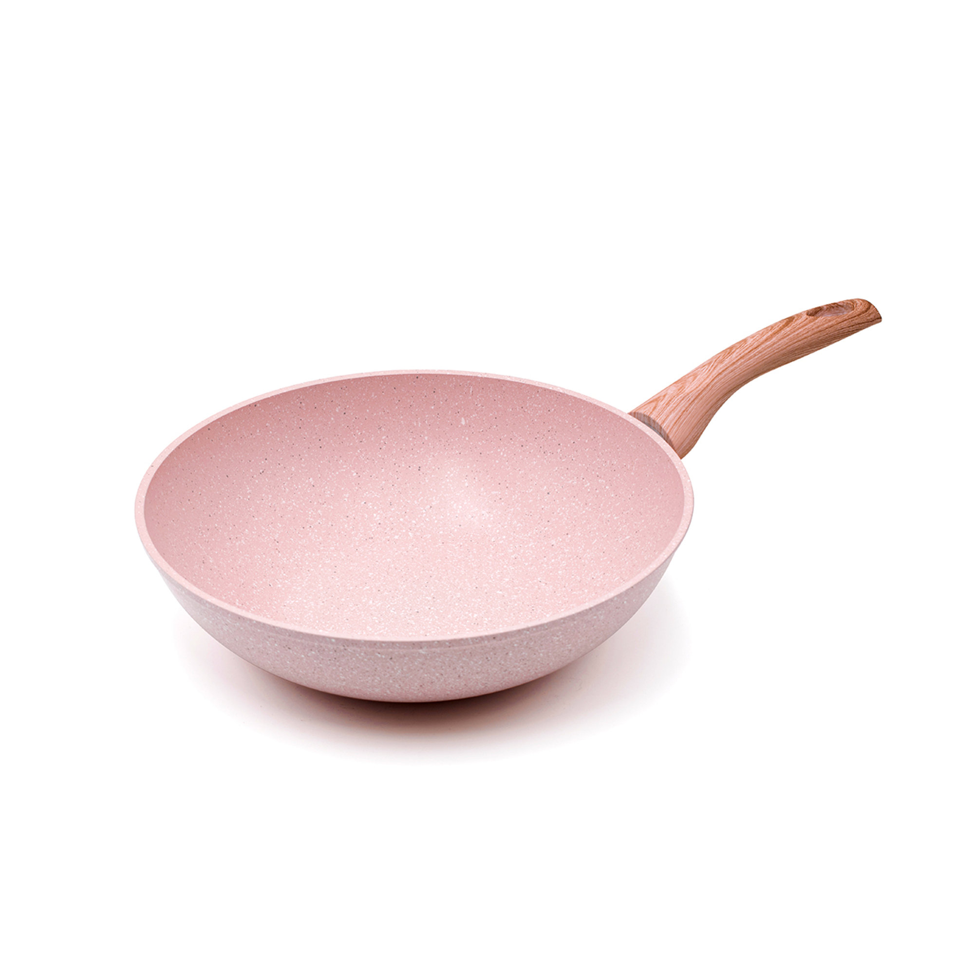 Coupe-pâte à wok et à pâtes ø 28 cm « Stonerose » avec manche en bois rose Bisetti vista0