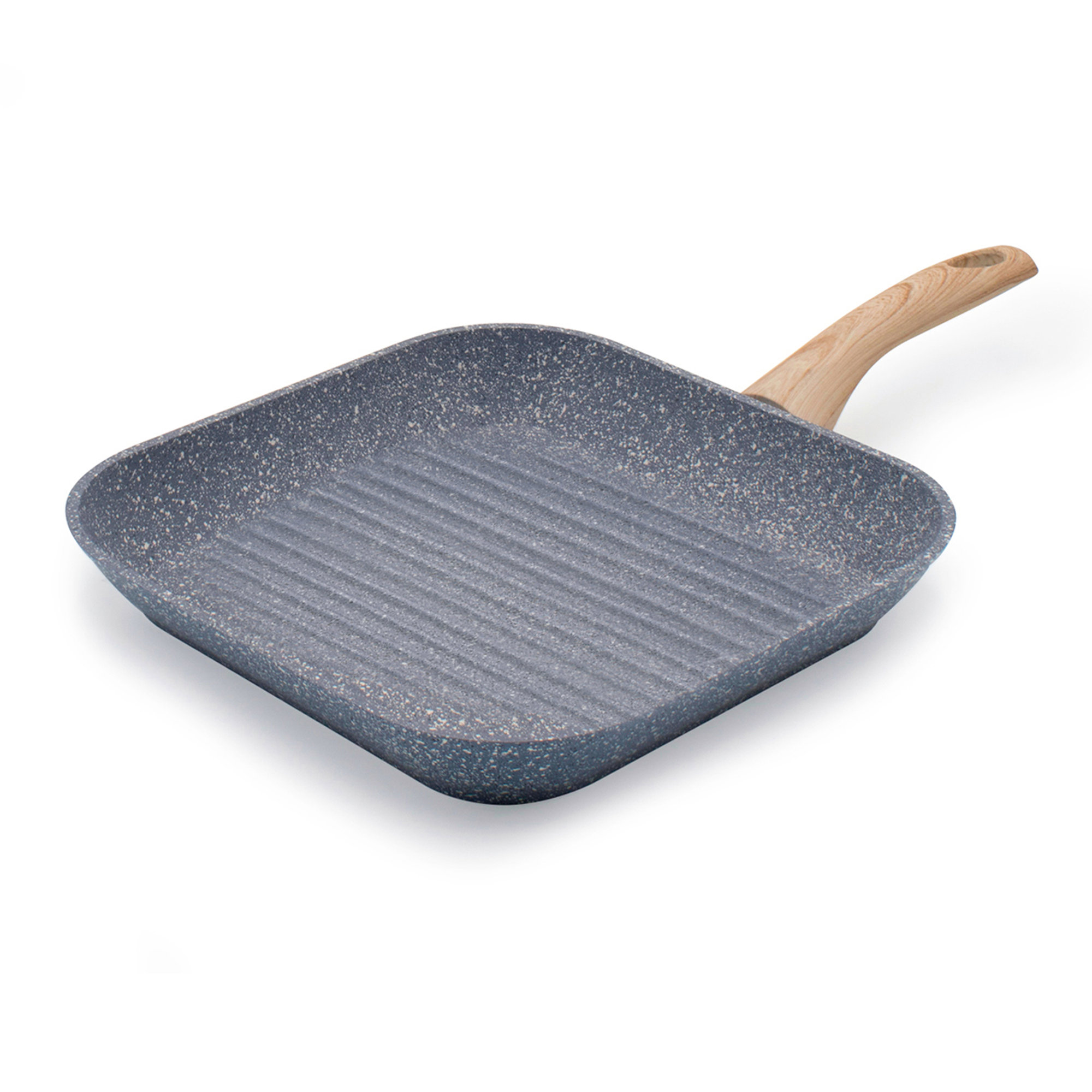 Sartén «Pierre Gourmet» de 28 x 28 cm con mango de diseño de madera Bisetti vista0
