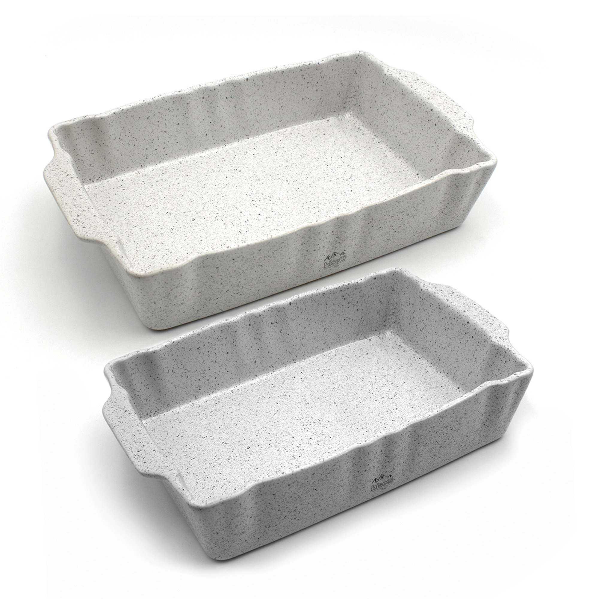 Set n. 2 pirofile rettangolari (media e grande) stoneware alta resistenza Stonewhite Bisetti vista0