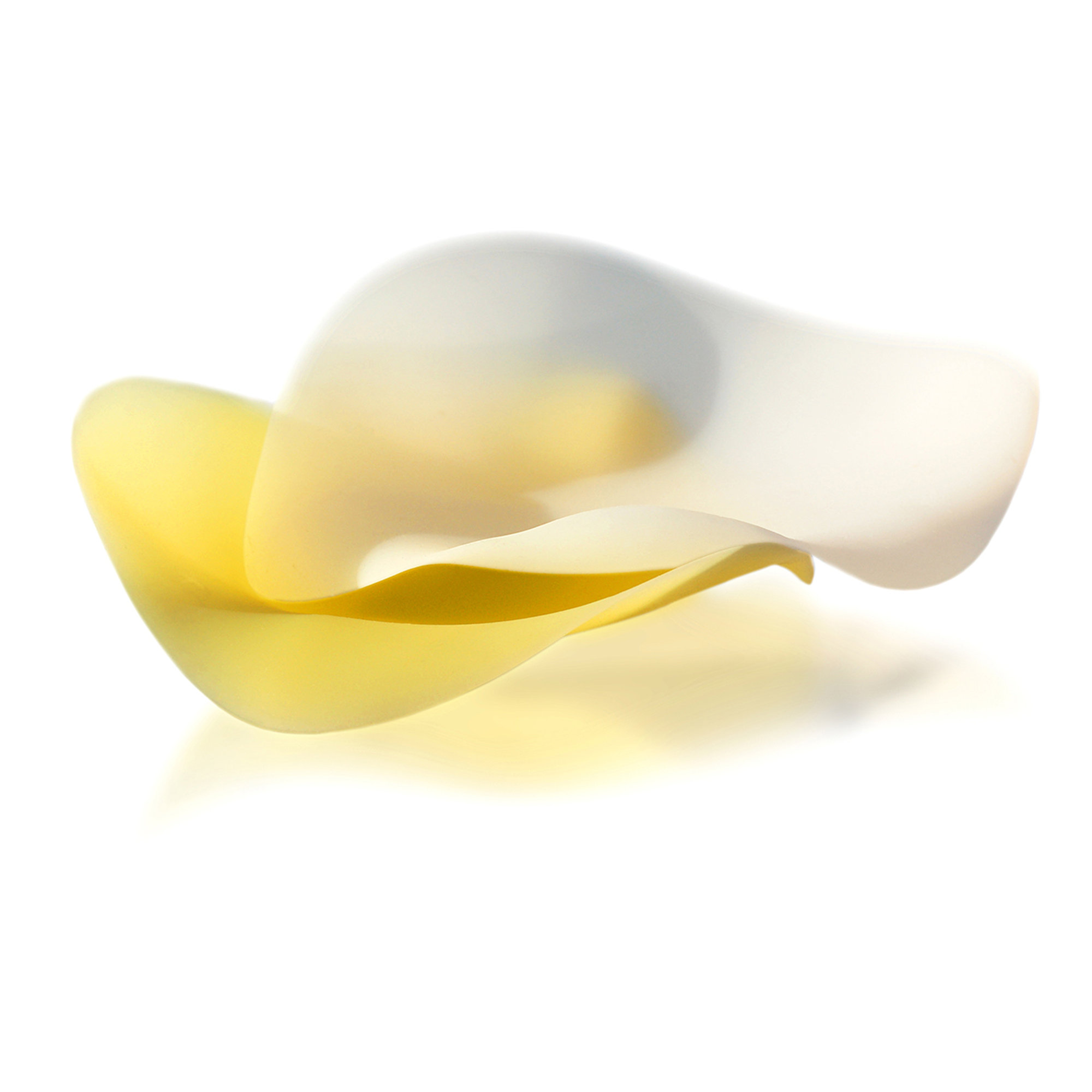 COVO Set 4 Dessertteller Blütenblätter aus Silikon klein, gelb Covo vista1