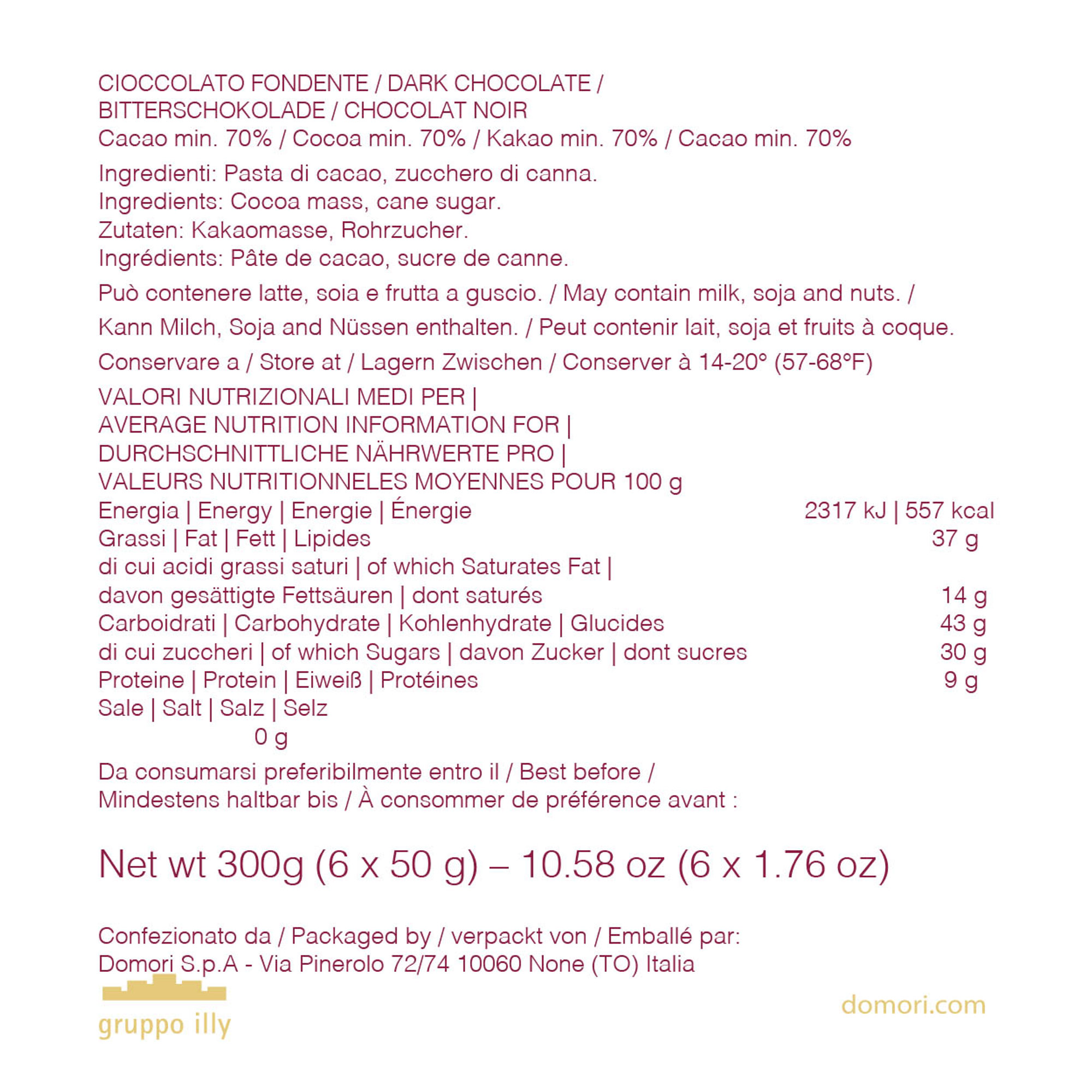 1 pack - Heritage Collection (6x50g Criollo Monovariétals) Domori vista1