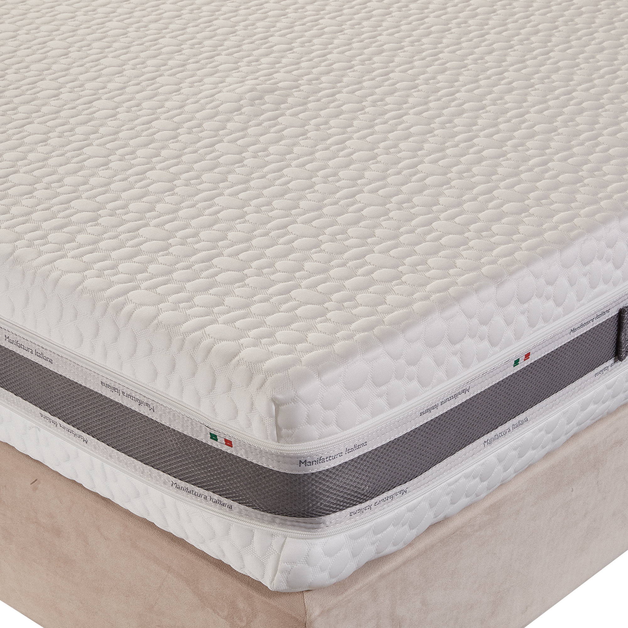 Matelas 4 Couches, Gel Mémoire Super Fresh 6cm, Amovible GenioFlex vista2