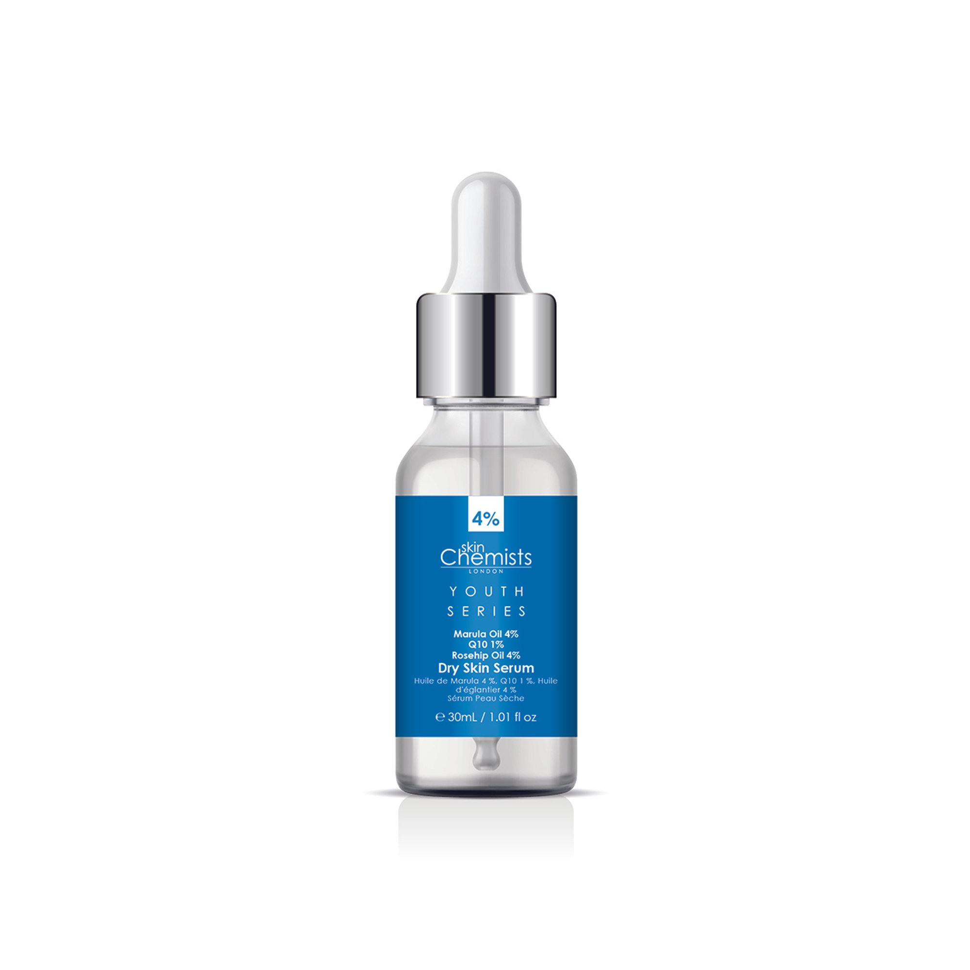 Siero per pelle secca - Olio di Marula 4%, Q10 1%, Olio di rosa canina 4% 30ml Skin Chemists Youth Series vista2
