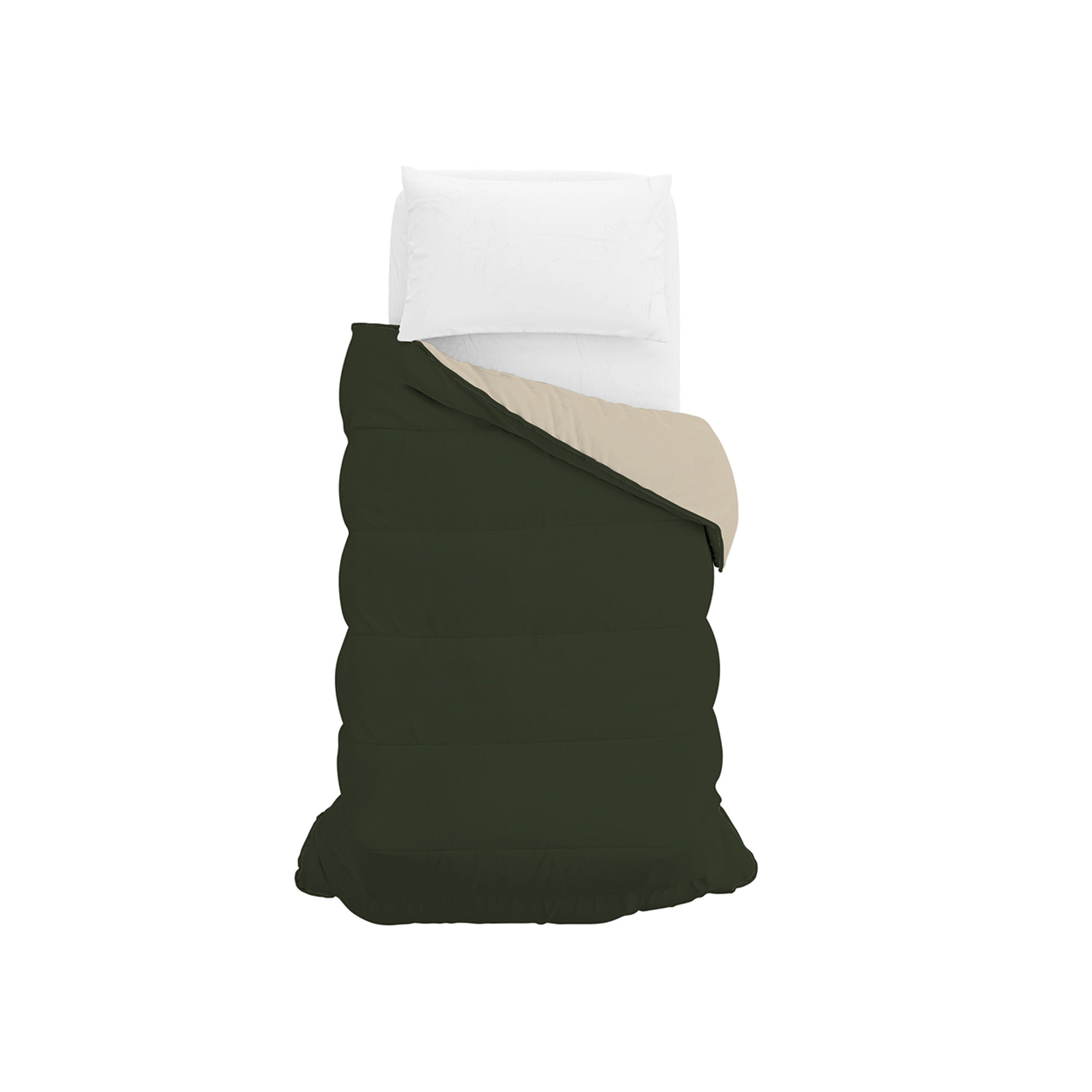 Chaqueta de plumas de invierno Oslo, verde militar / crema DATEX vista1