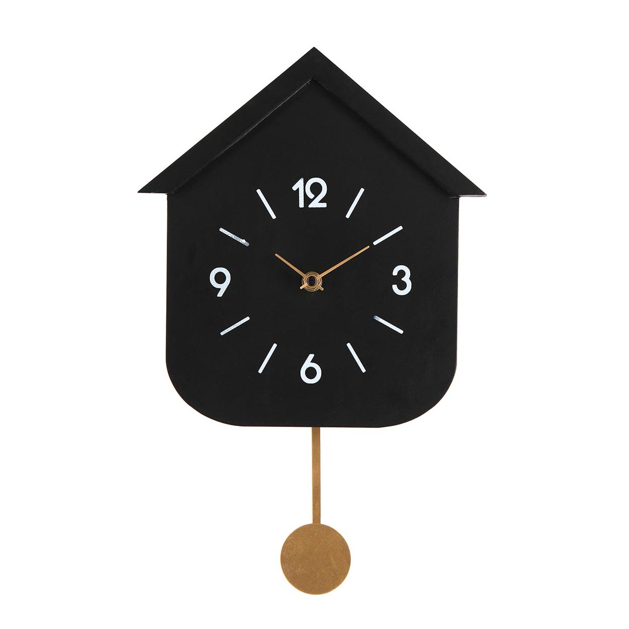 Home horloge murale noire à pendule h37.5 Bizzotto vista0